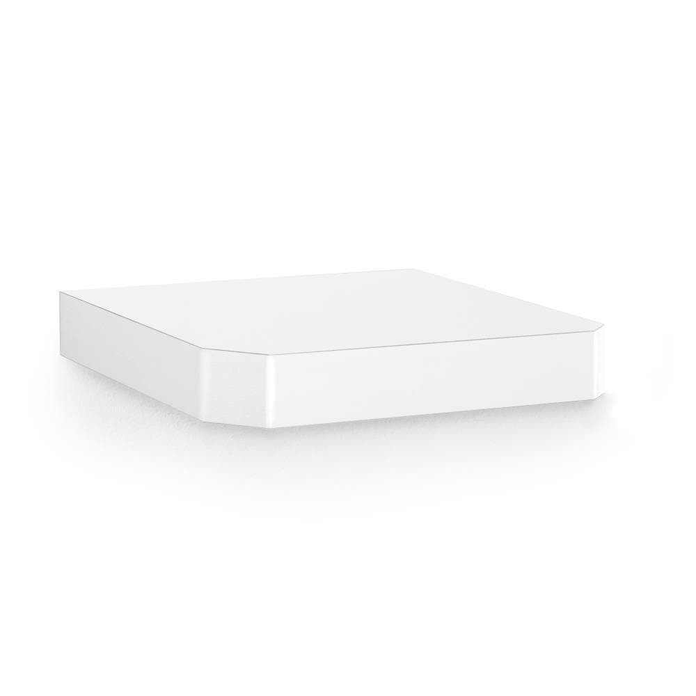 Way Basics WS-10-WE 9.8-in L x 9.8-in D x 1.6-in H White Floating Shelf