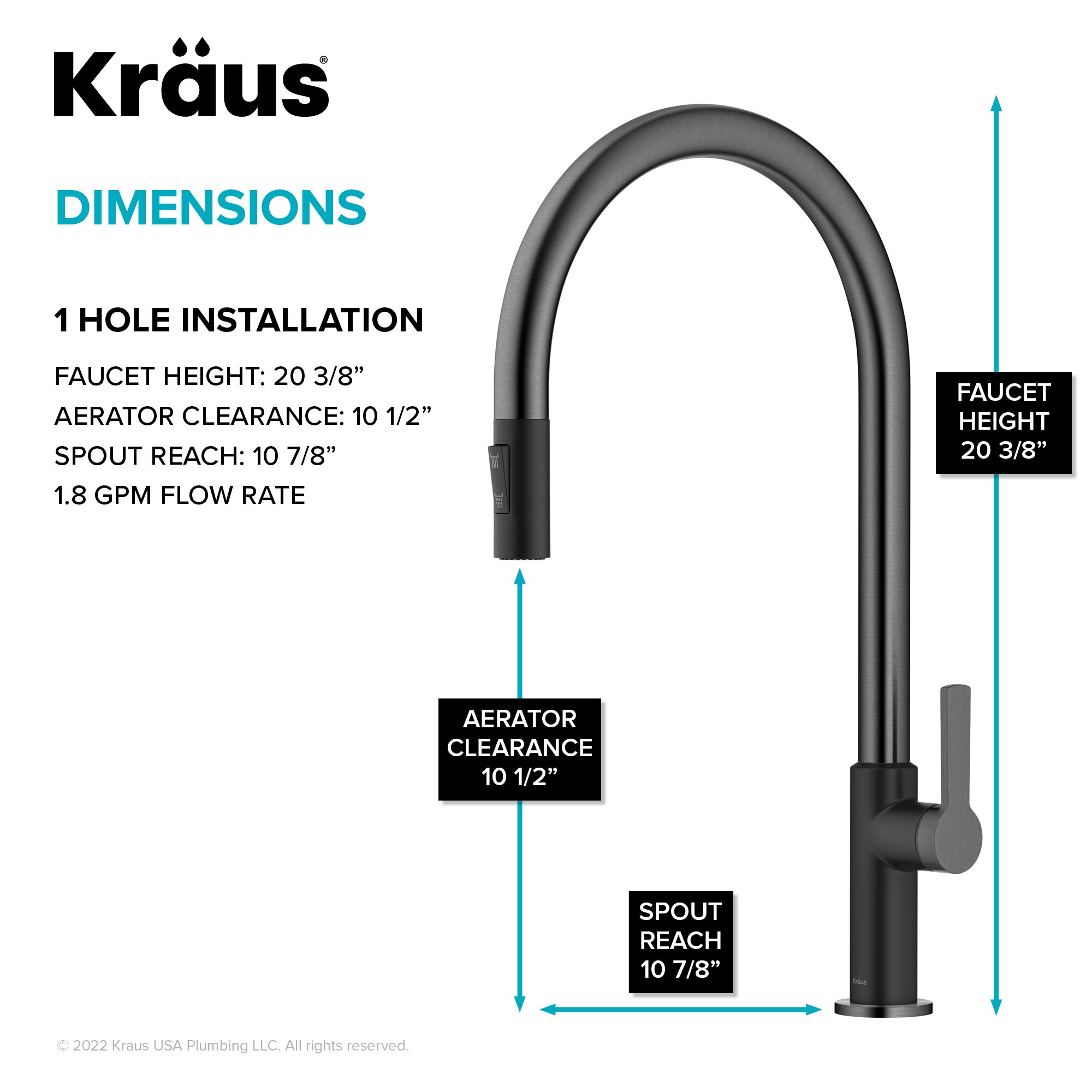 Kraus KPF-2821MBSFSB Kitchen-Faucets - View #6