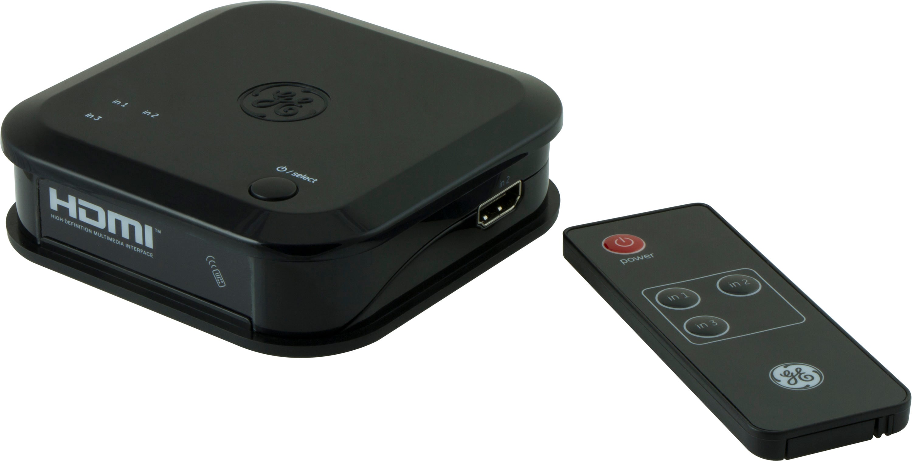 GE 3-port Hdmi Manual Video Cable Switch with Remote in the Video