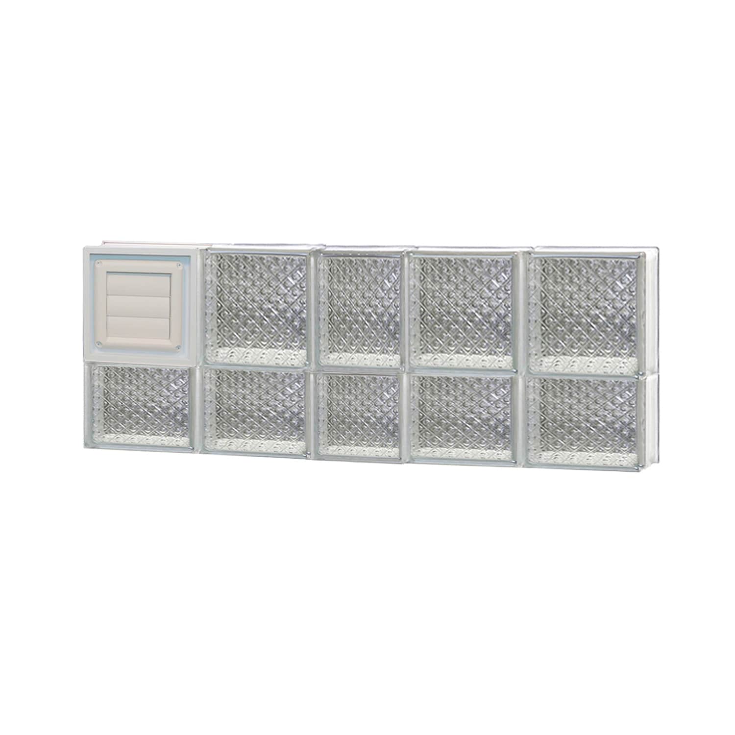 REDI2SET D3814DP Diamond Glass 36-3/4-in x 13-1/2-in Frameless Replacement Dryer vent Glass Block Window