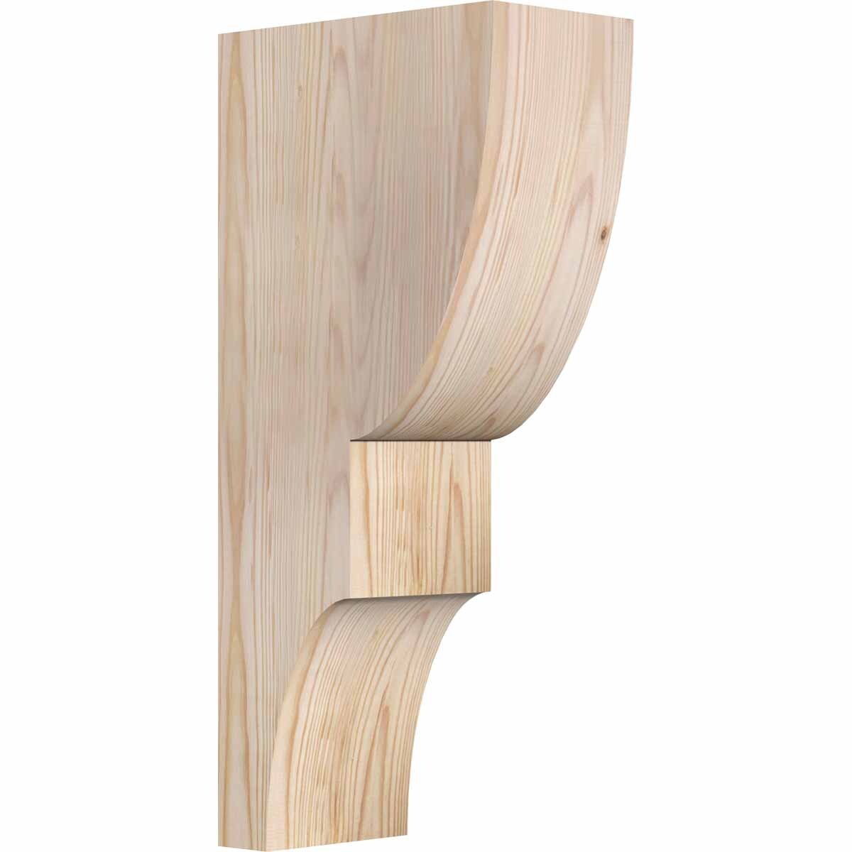Ekena Millwork COR06X10X22RID00SDF 5.5-in x 10-in x 22-in Ridgewood Unfinished Douglas fir Wood Paintable/Stainable Corbel