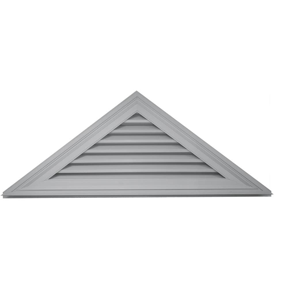 Builders Edge 120140907030 61-in x 23-in Paintable Triangle Vinyl Gable Louver Vent