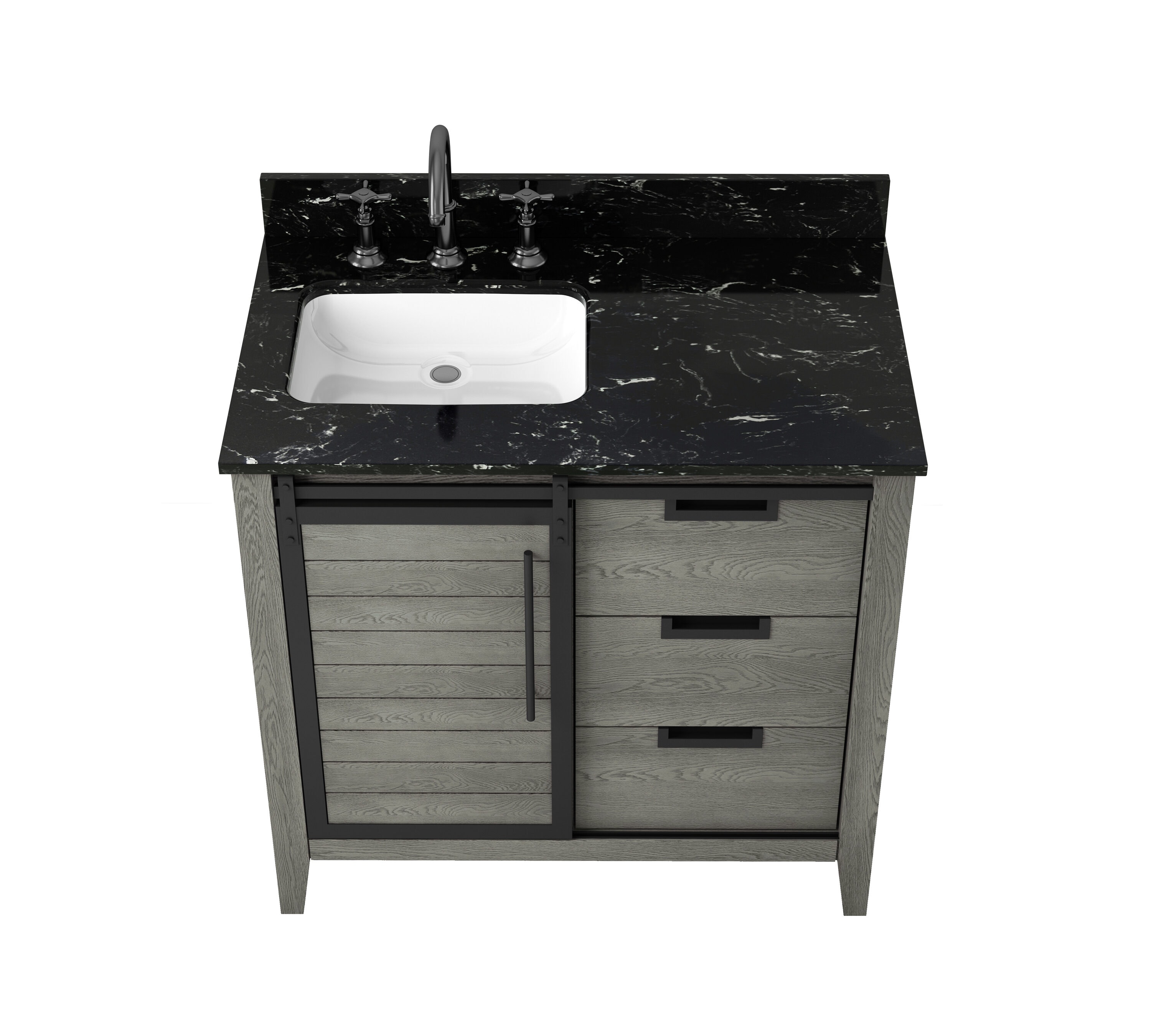 allen + roth TJ-0113V3622GR Bath-Vanity-Combo - View #4