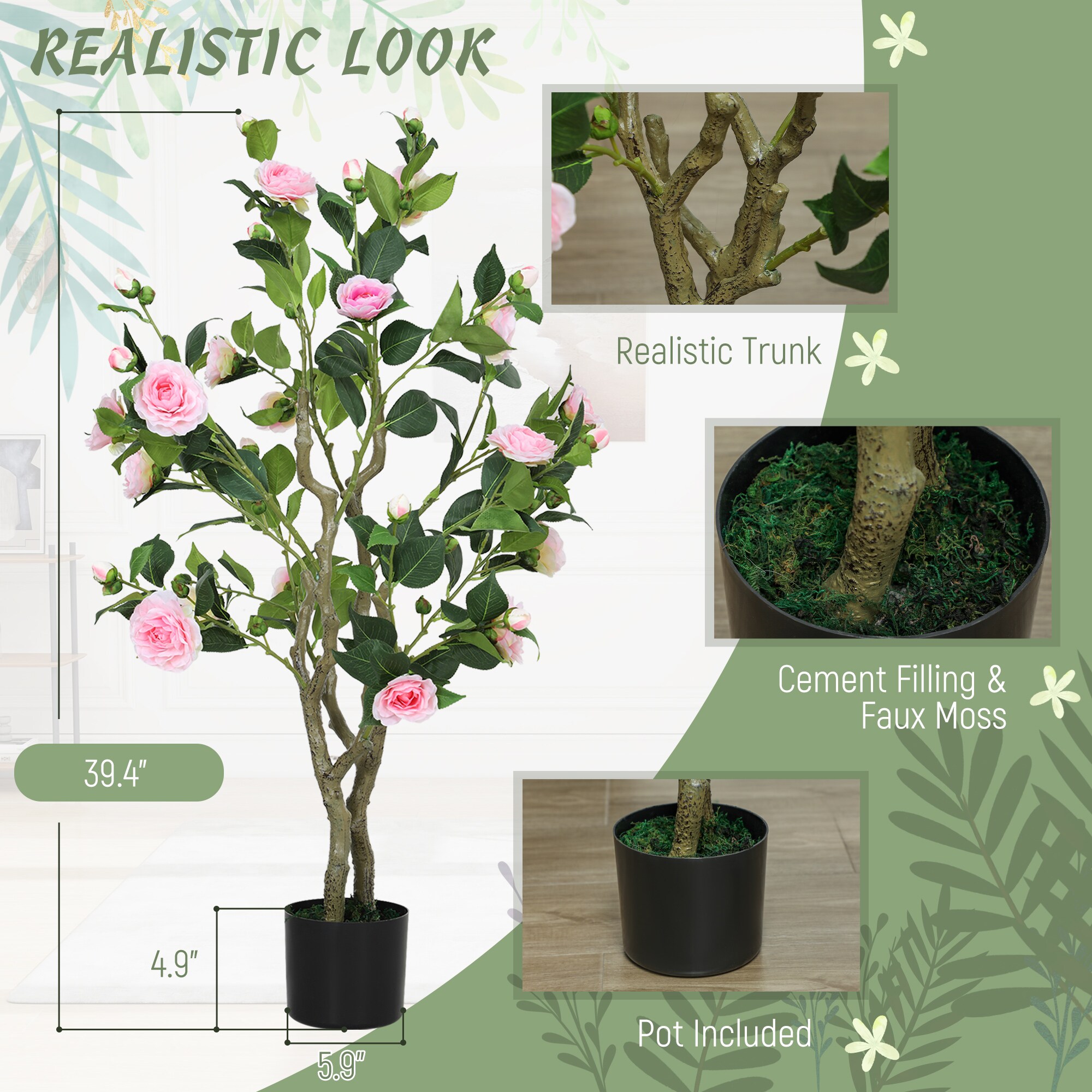 HomCom 830-944V00GN Artificial-Plants-Trees - View #9