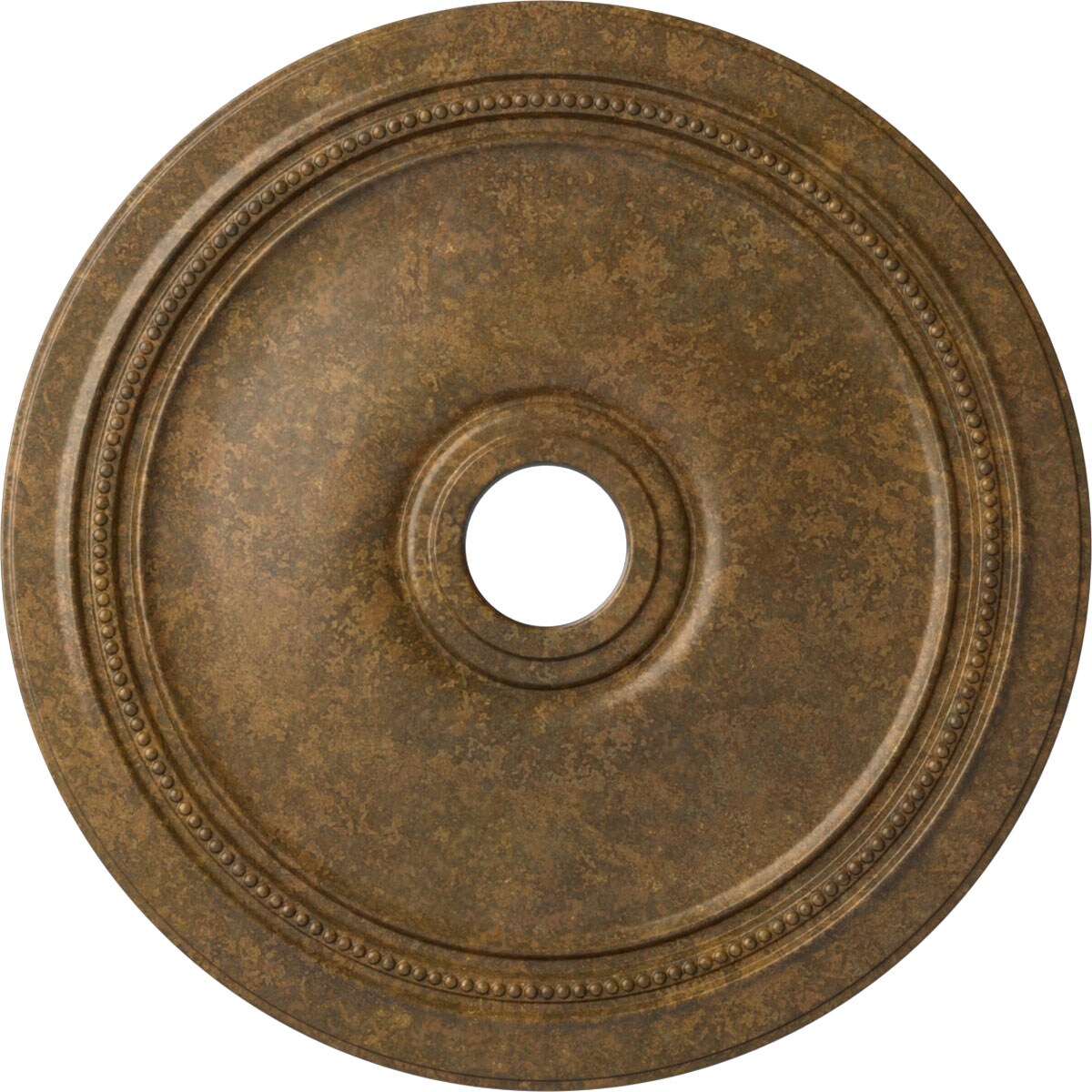 Ekena Millwork CM24DIRZS Diane 24-in W x 24-in L Painted Rubbed Bronze Polyurethane Whole Ceiling Medallion