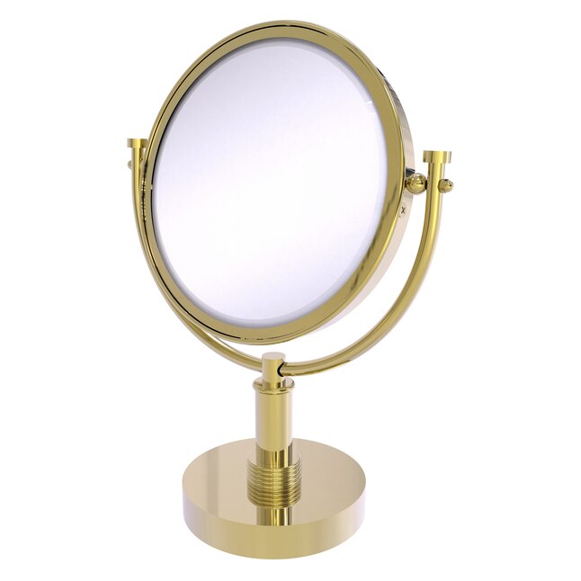 Allied Brass 8-in x 15-in Antique Bronze Double-Sided Magnifying Countertop Vanity Mirror Allied Brass 8-in x 15-in Antique Bronze Double-Sided Magnifying Countertop Vanity Mirror
