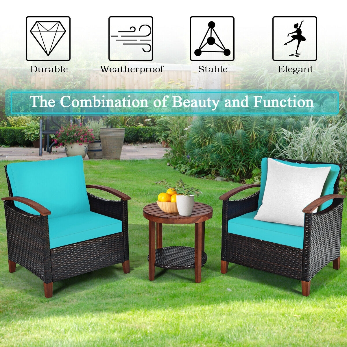 Forclover HYFE-65226TU Patio-Conversation-Sets - View #8