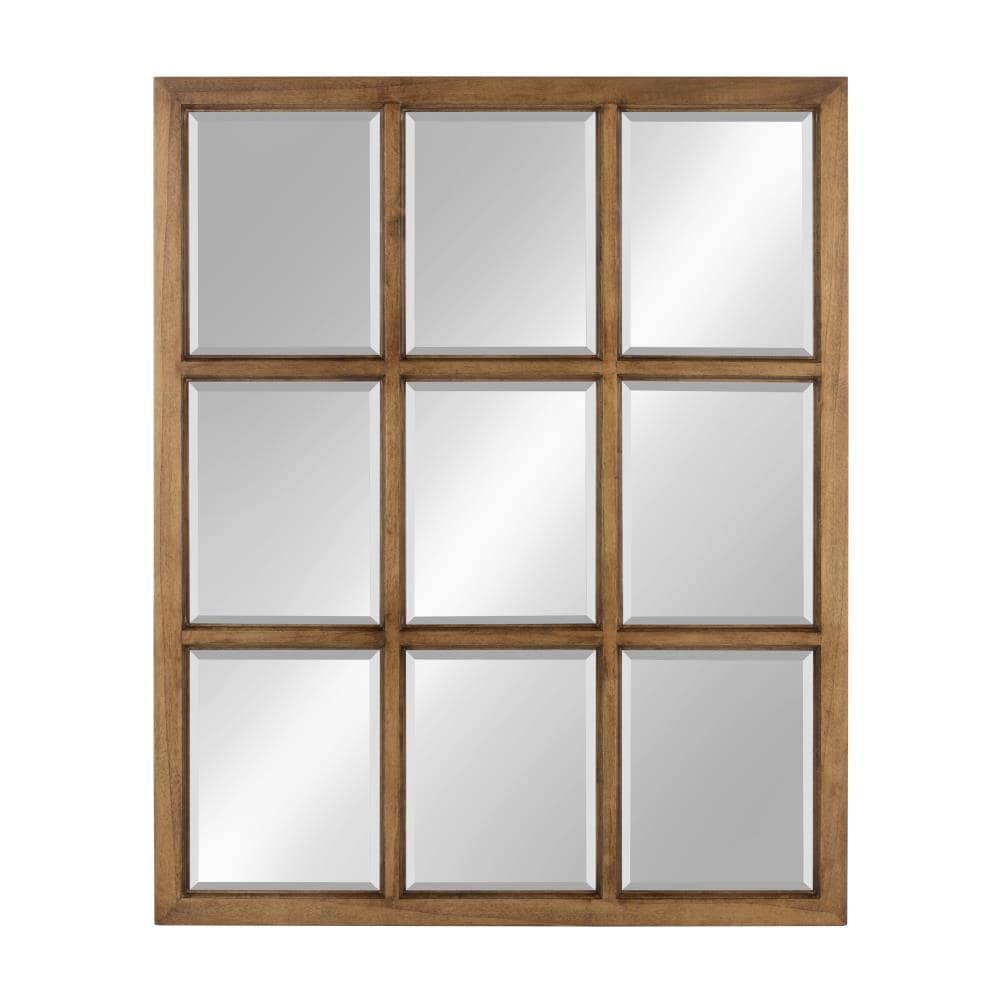 Kate and Laurel Hogan 26-in W x 32-in H Brown Framed Wall Mirror in the  Mirrors department at
