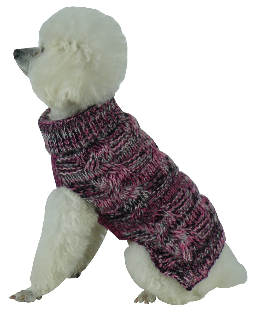 Pet Life SW16PKBKMD Purple Dog/Cat Pet Sweater Medium