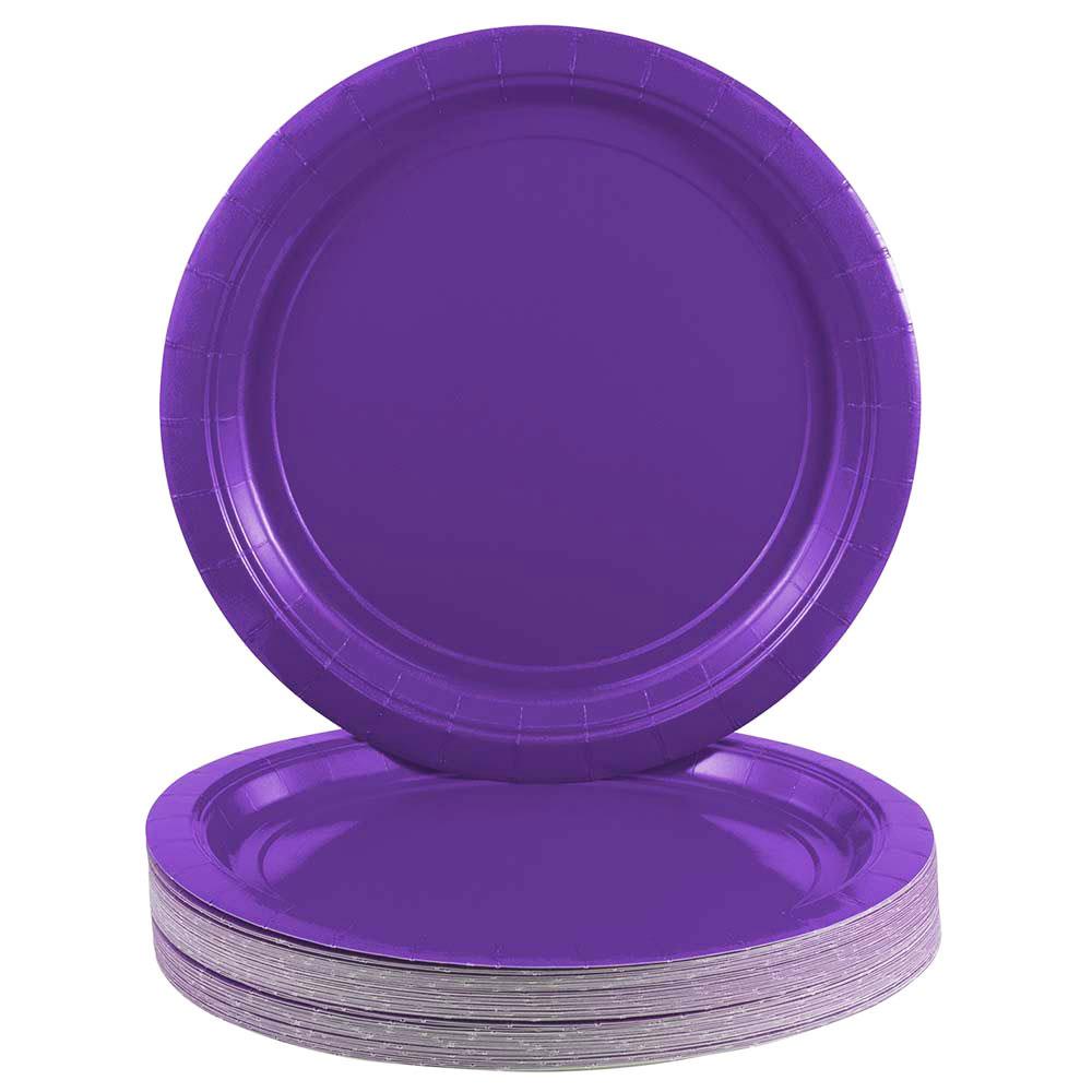 JAM Paper 20-Pack Purple Plastic Disposable Dinner Bowl in the