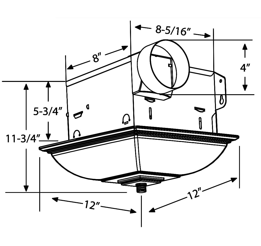 Lift Bridge Kitchen & Bath DSQR70BNOR Bath-Fans - View #11