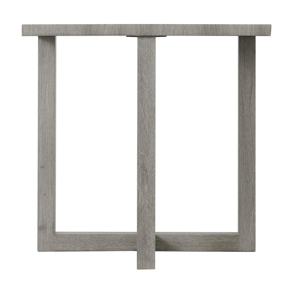 Transitional Dawson Square End Table in Weathered Gray Wood