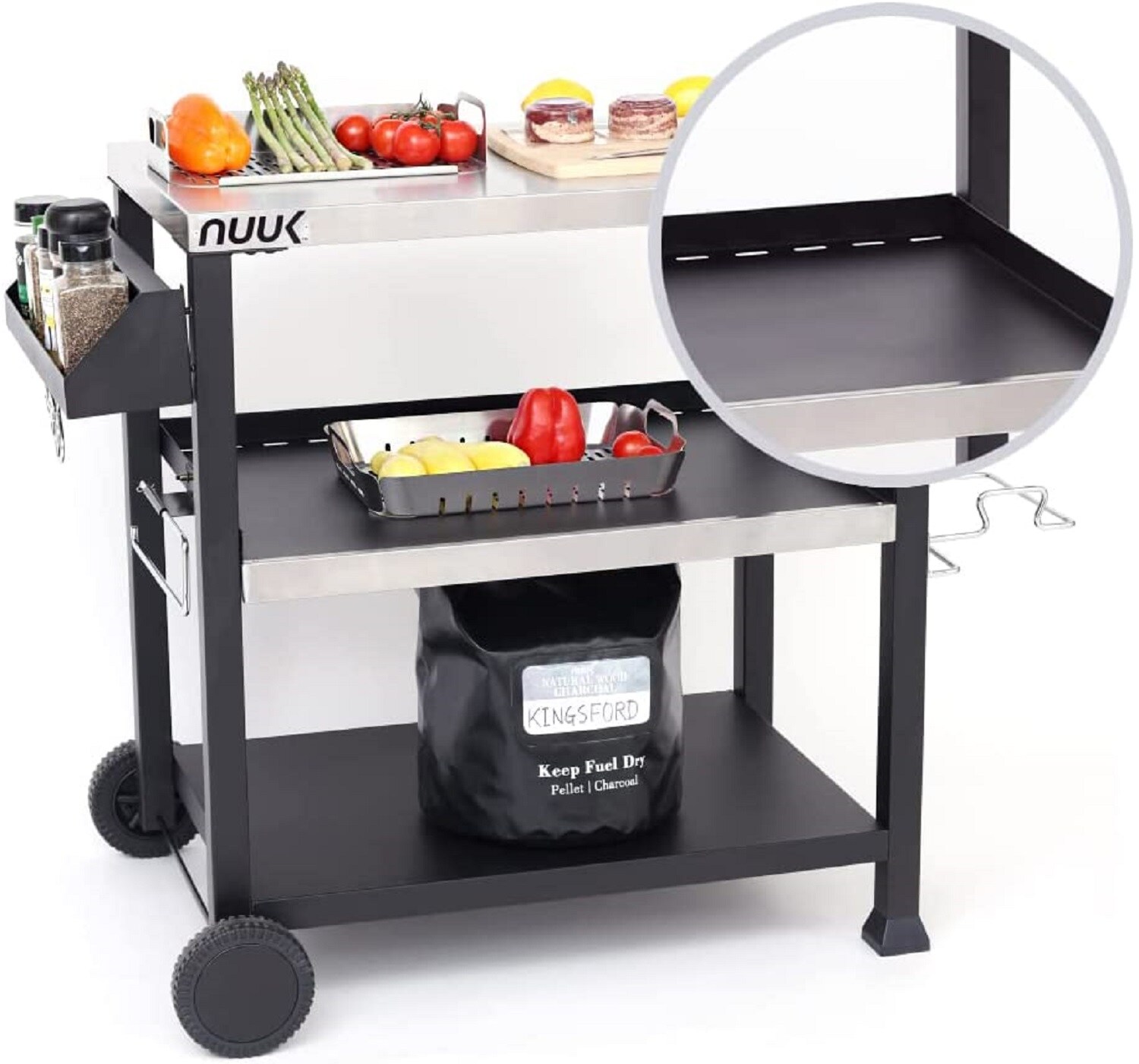 Nuuk Pro 42 Outdoor Kitchen Island and BBQ Serving Cart