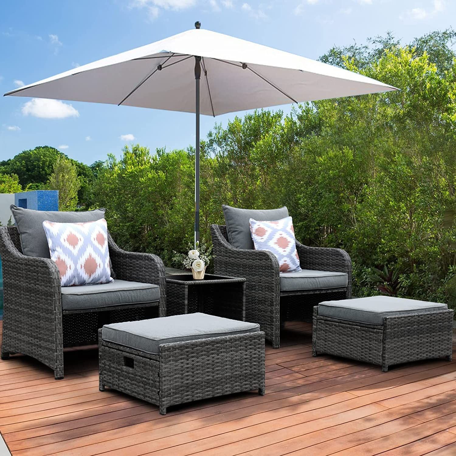 SANSTAR LRS-2021-GR Patio-Conversation-Sets - View #5