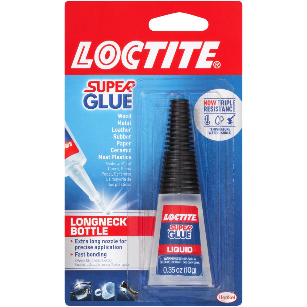 Loctite Super Glue, Longneck Bottle, Liquid - 0.35 fl oz