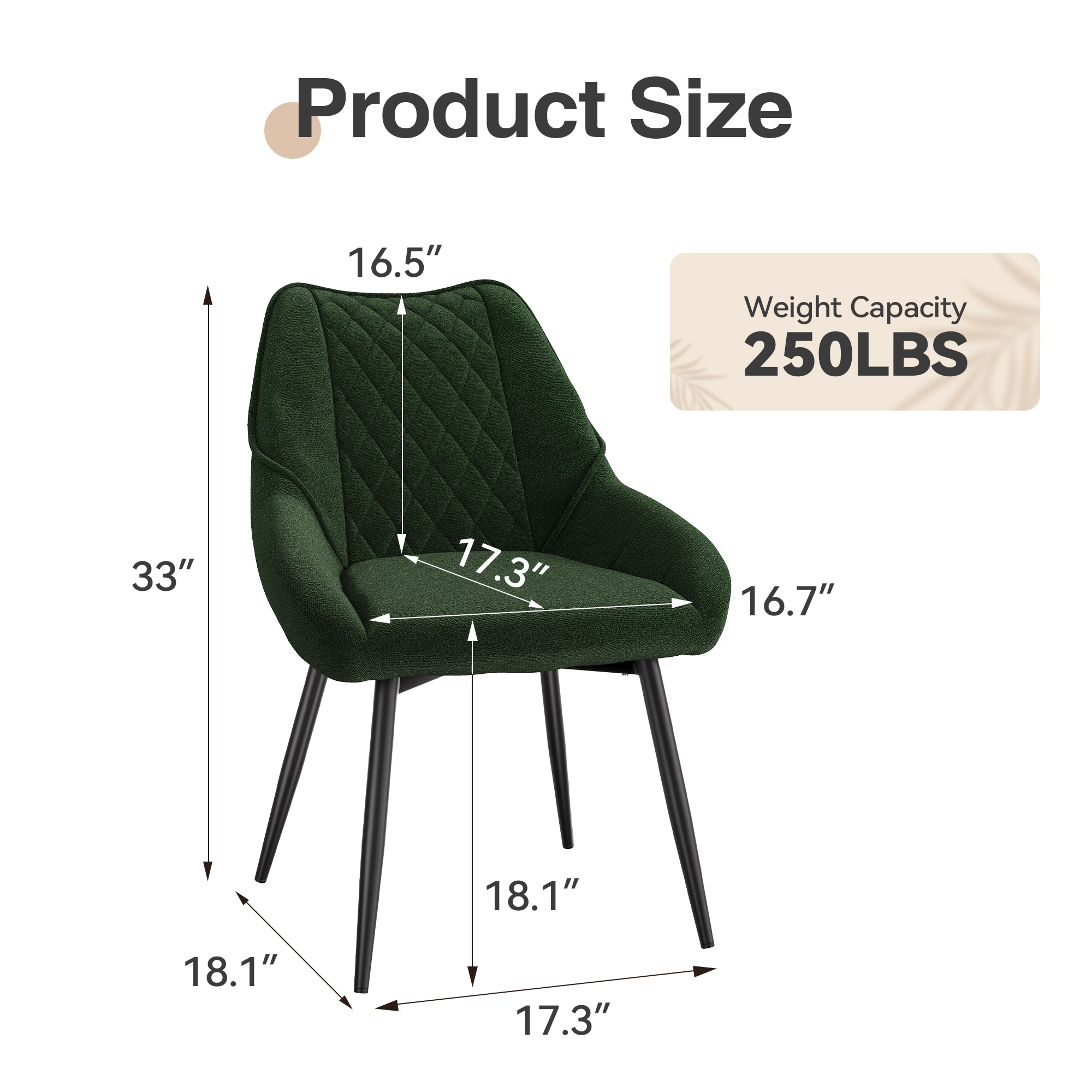Clihome CLDC2353GR Dining-Chairs - View #4