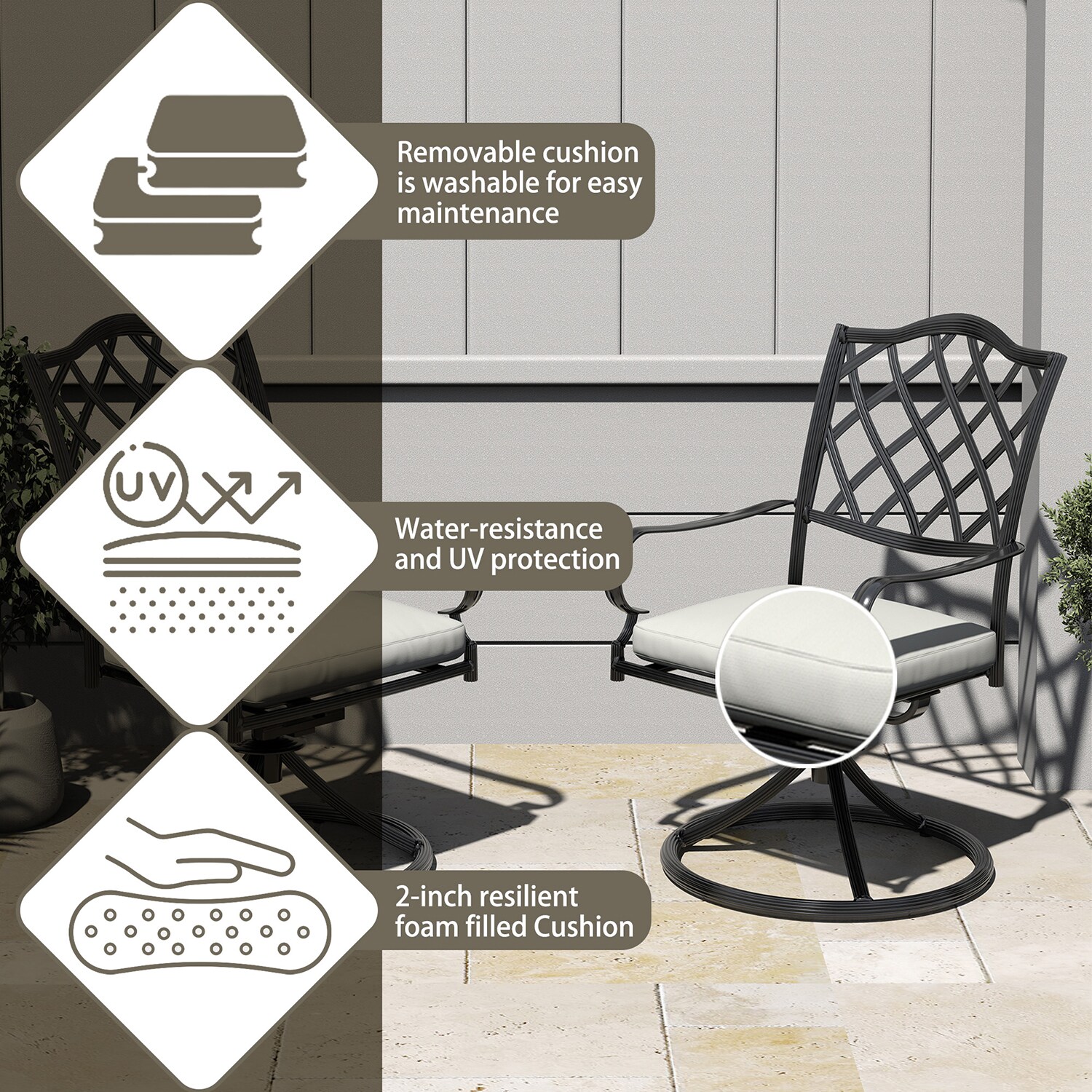Clihome IVYSR112-CL Patio-Chairs - View #7