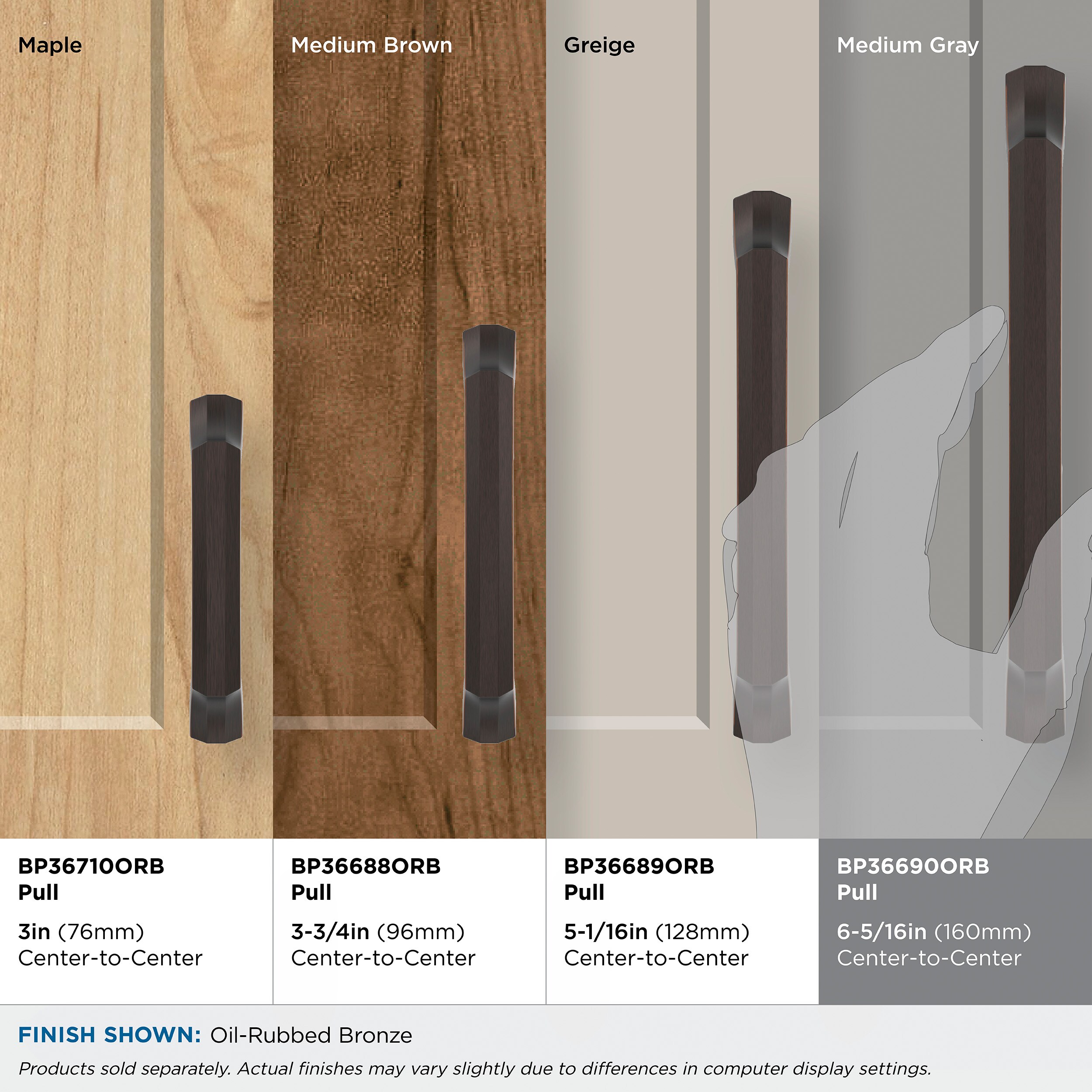 Amerock BP36690ORB Cabinet-Pulls - View #8