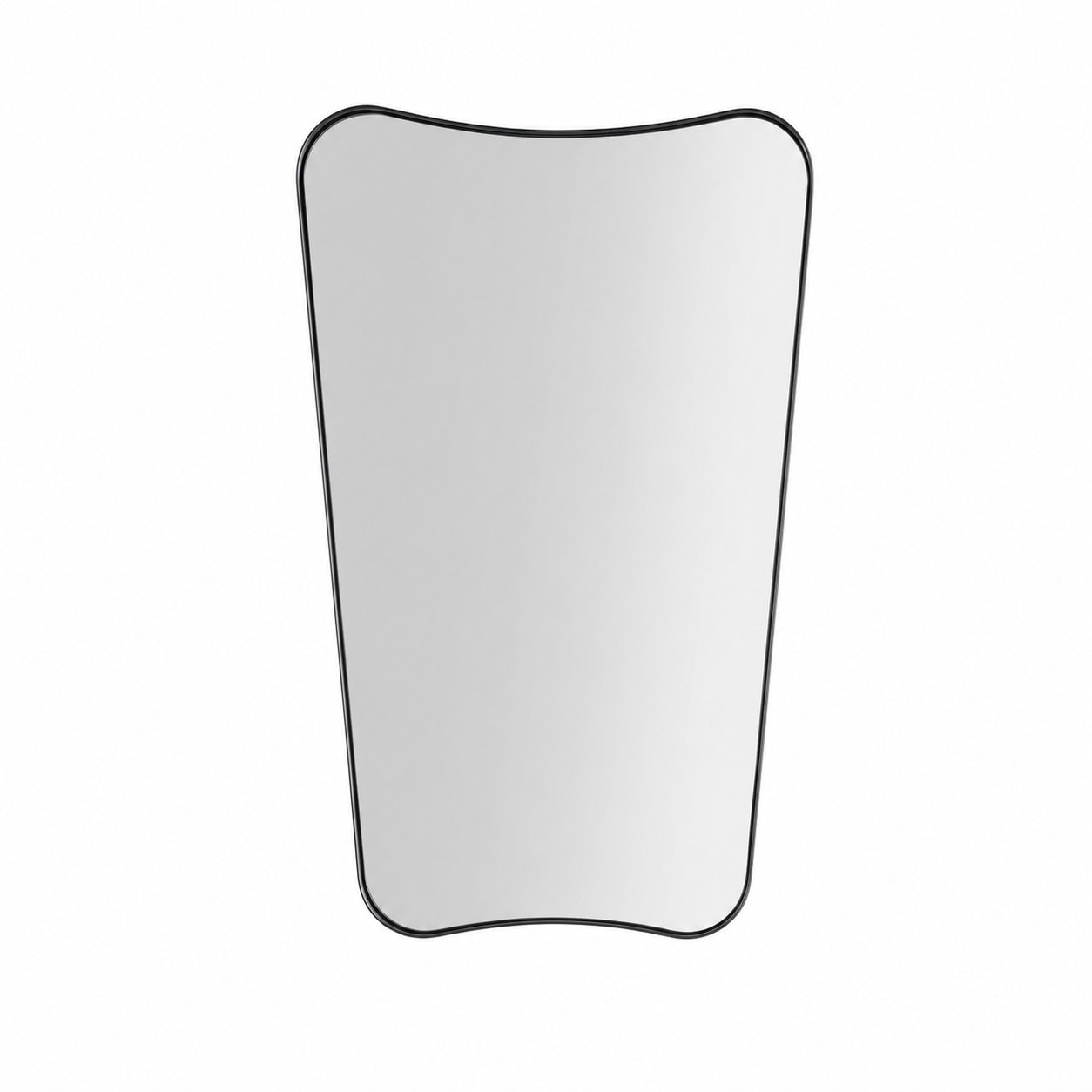 Aoibox  Butterfly Shaped Matte Black Stainless Steel Wall Mirror 30 x 48 Inches Vertical Hanging Only