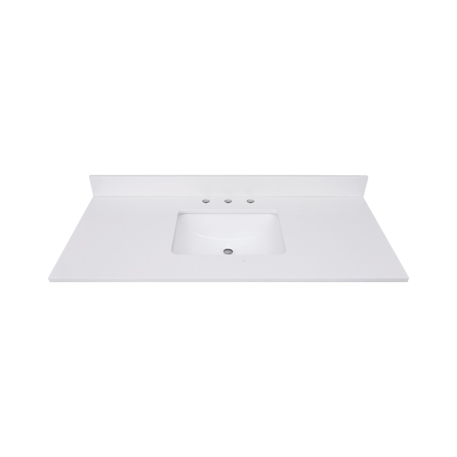 Avanity 43-in White Quartz Bathroom Vanity Top Avanity 43-in White Quartz Bathroom Vanity Top