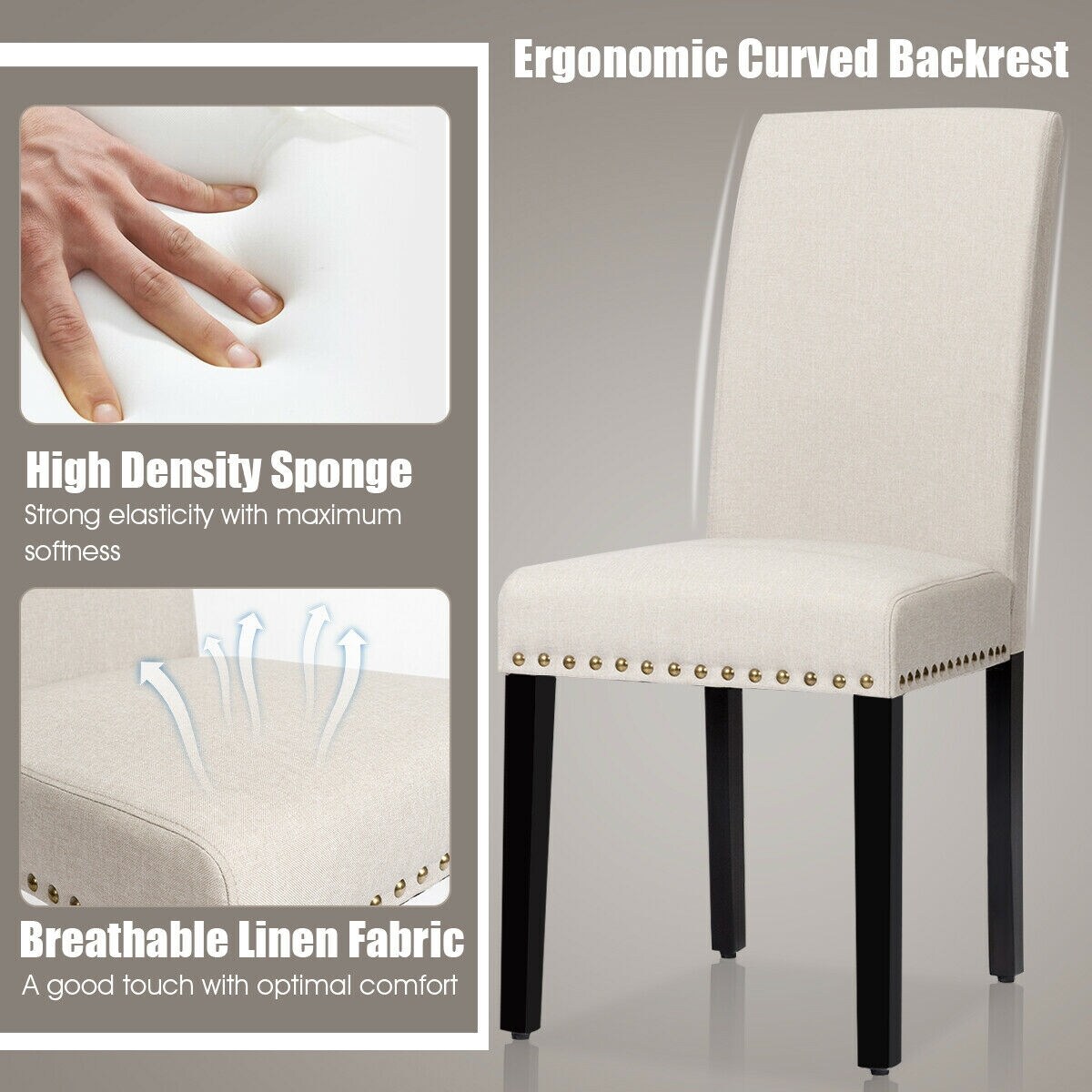 WELLFOR HW-HWY2-65395BE Dining-Chairs - View #5