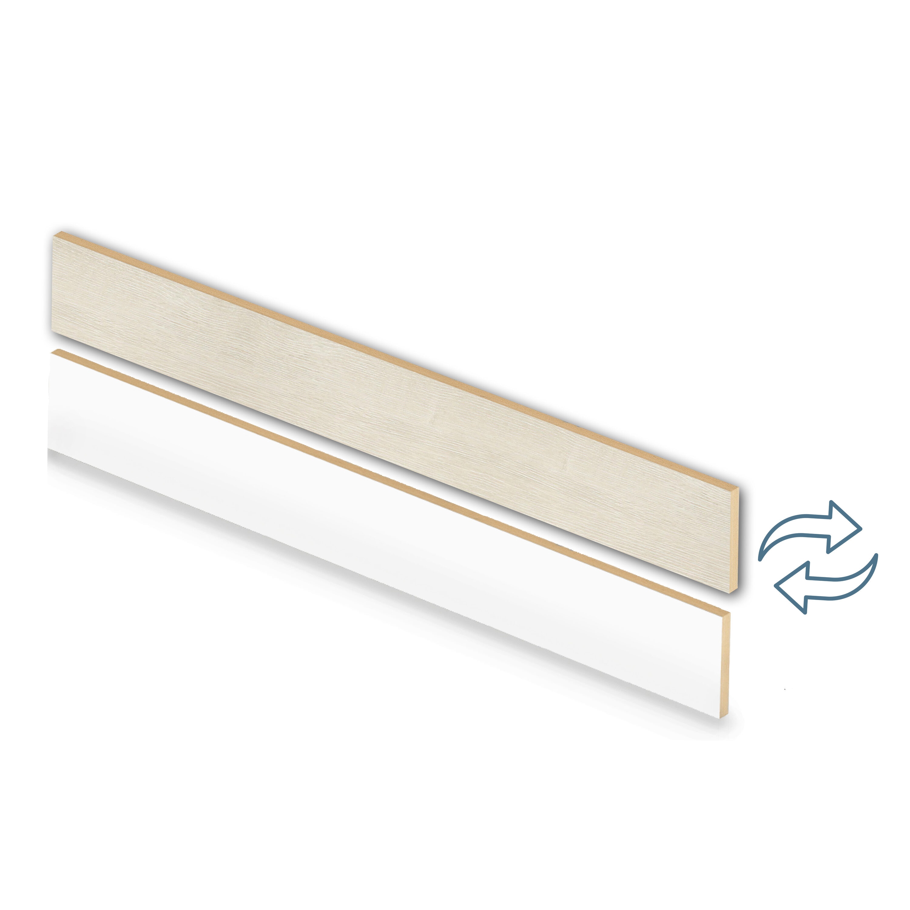 Zamma 20R077366 47-Inches x 7.375-Inches x 0.5-Inches Cap A Tread Stair Renewal System Seasalt Oak Laminate Stair Riser
