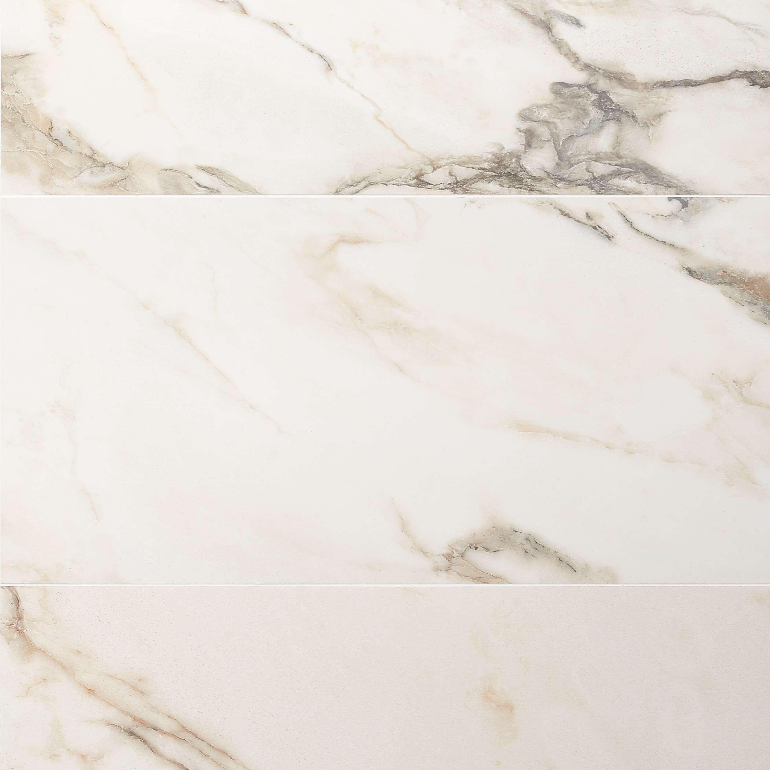 Calacatta Rustico 12" x 24" Polished Marble Look Porcelain Tile