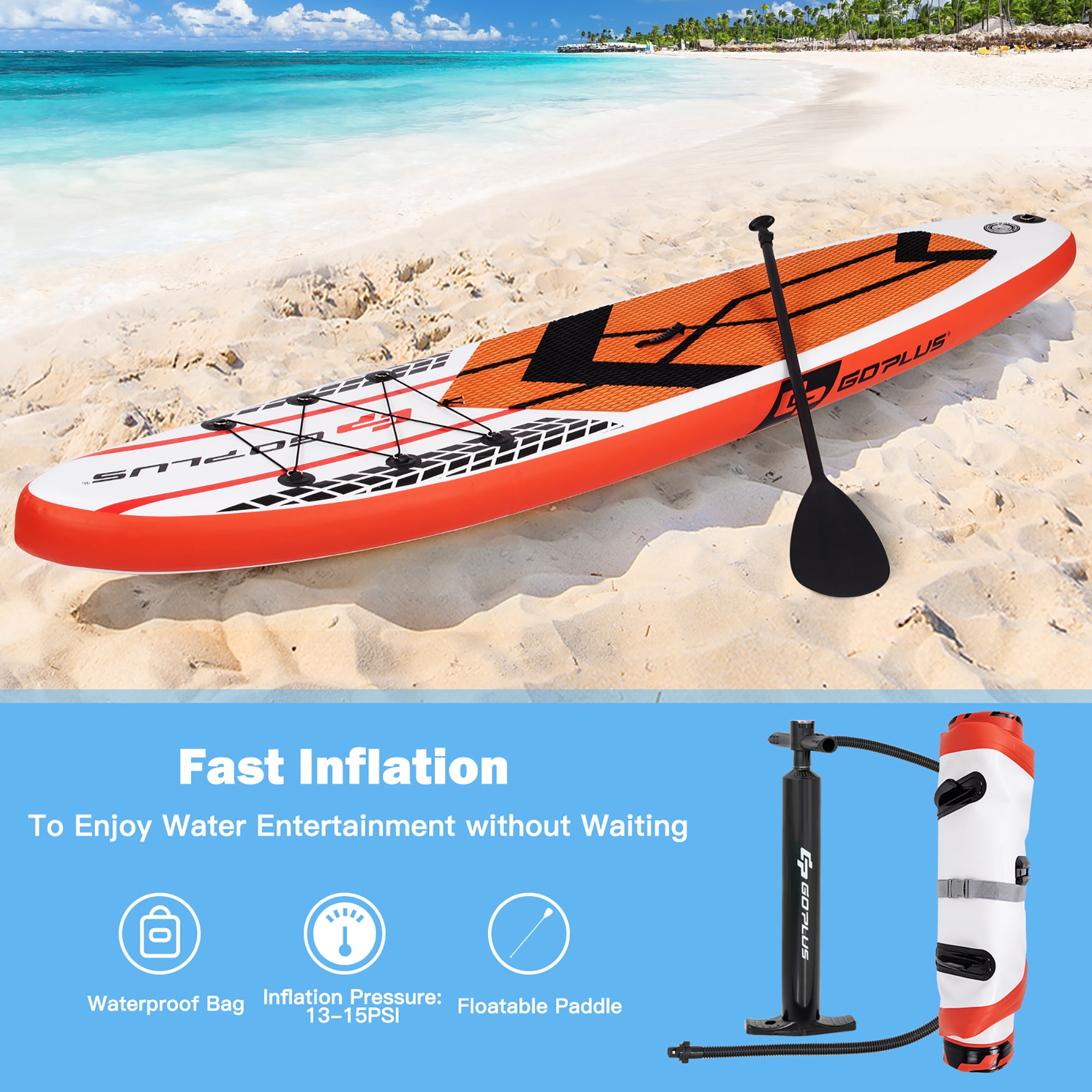 Costway 10.5-ft Inflatable Stand Up Paddle Board (7-pack) at Lowes.com