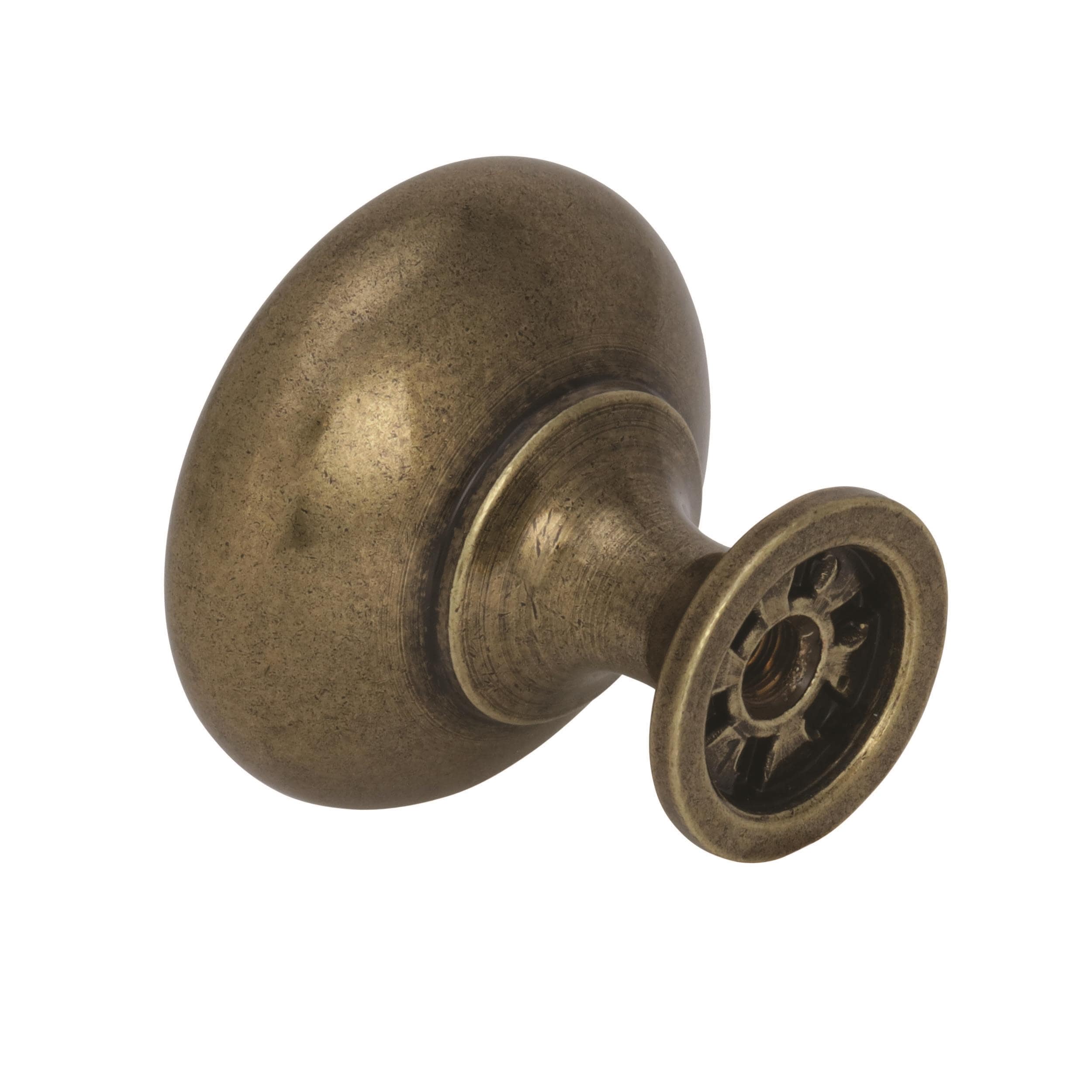 Brainerd Jackson 1-3/8-in Tumbled Antique Brass Round Traditional Cabinet  Knob in the Cabinet Knobs department at