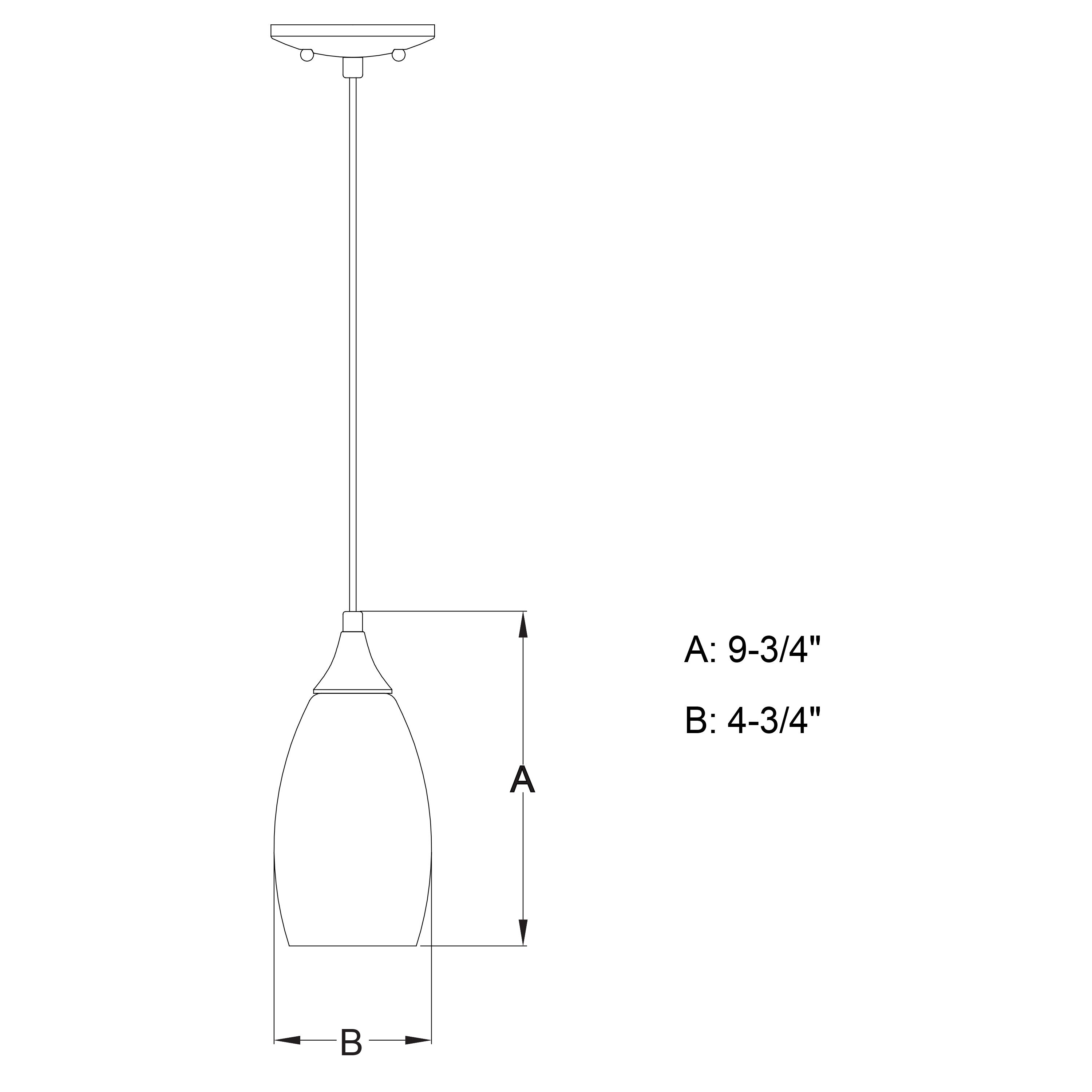 Milano Matte Black Mini Pendant with Azzura Glass Shade