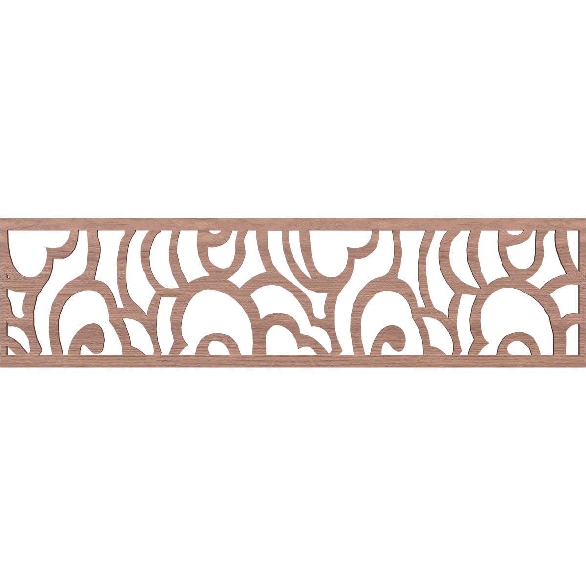 Ekena Millwork MLDB12X47SPFWA Springfield Fretwork Flat Trim 12-in x 3.92-ft Walnut Brown Unfinished 2157581 Pierced Wall Panel Moulding