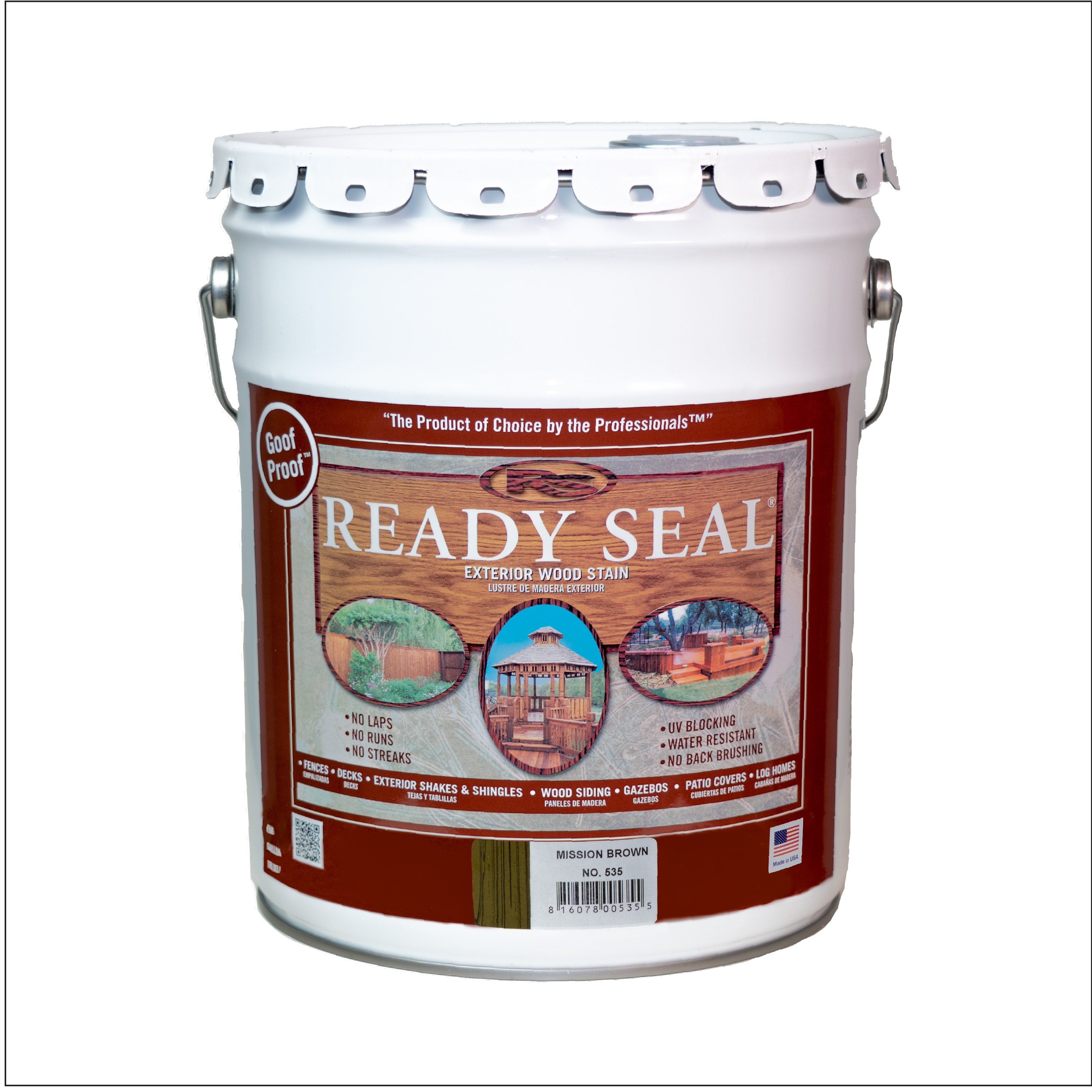 Ready Seal Mission Brown Semi-transparent Exterior Wood Stain and Sealer in One ( 5-gallon )