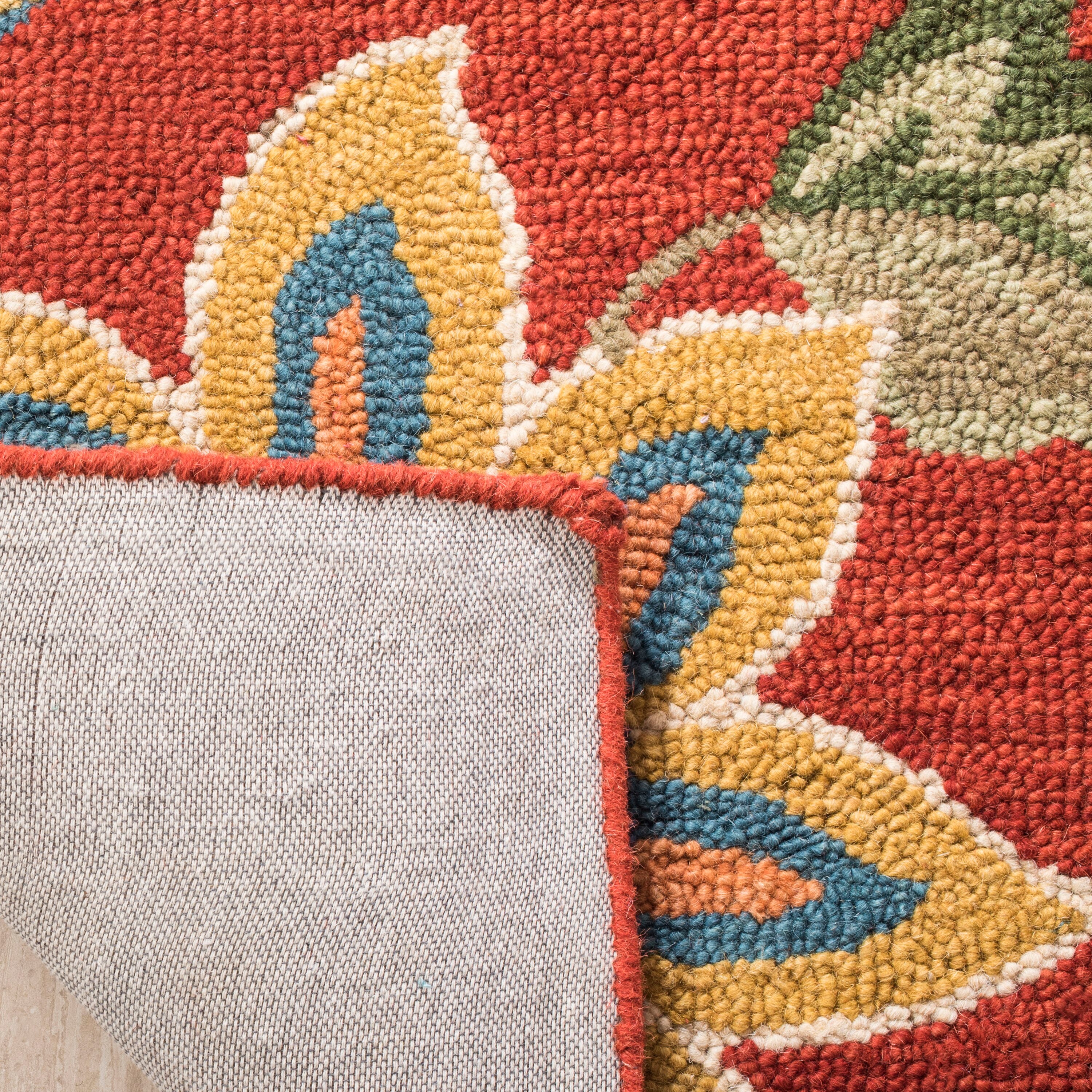 Ivory Floral Hand-Knotted Wool Area Rug 8' x 10'