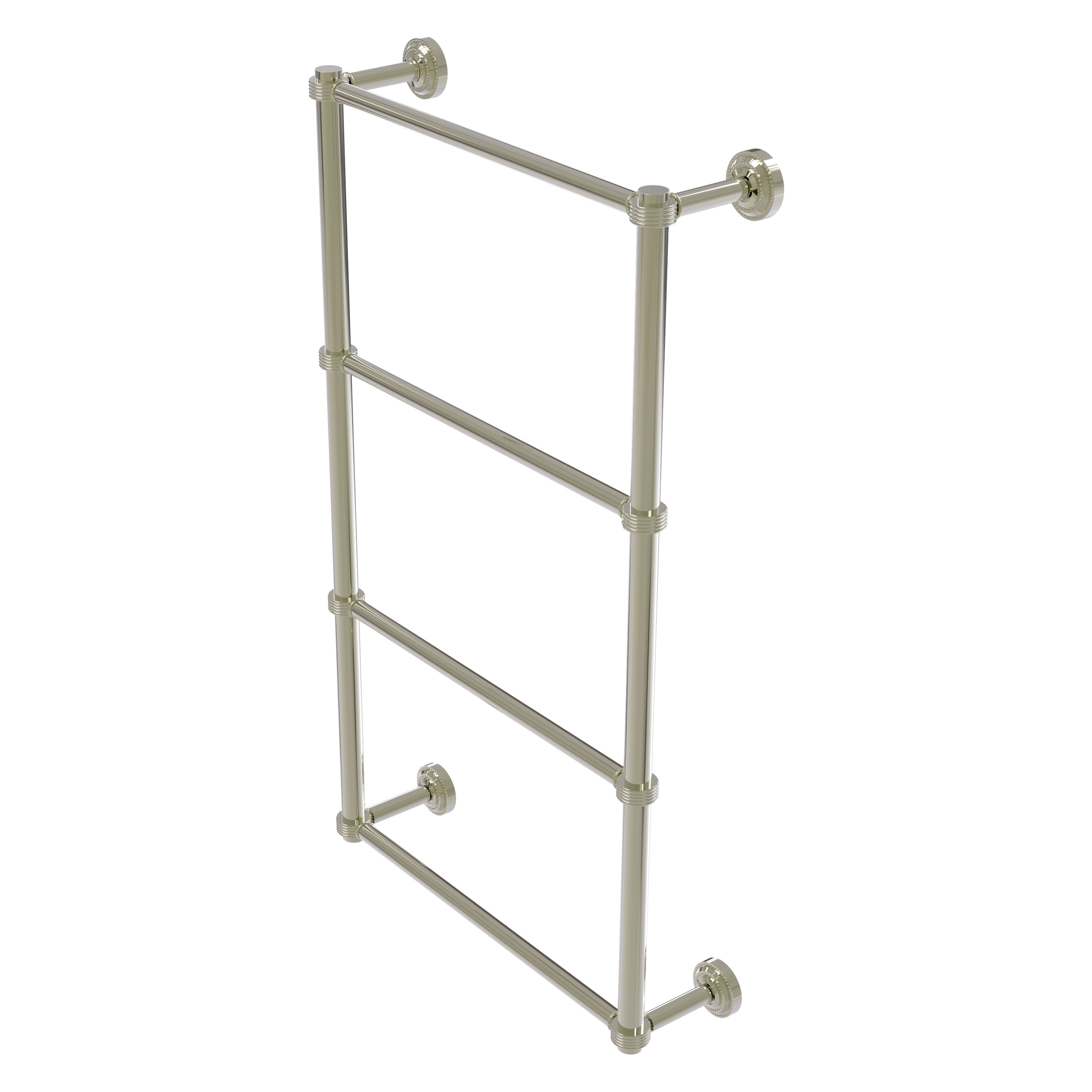 Allied Brass DT-28G-30-PNI Dottingham 30-in double Polished Nickel Wall mount 4-tier Towel Bar