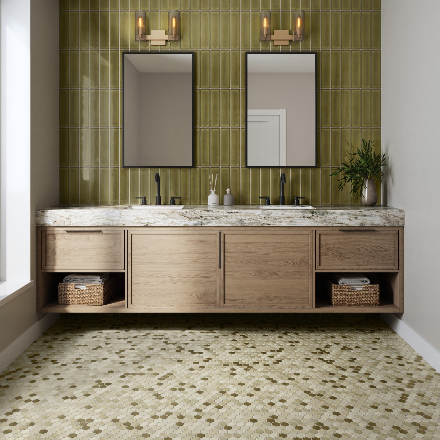 ◆シーツ◆240×300cm◆グレー◆Z-2506WE12◆ Daltile Vistaframe Rustic Sage 10-in x 12-in Multi-finish Ceramic