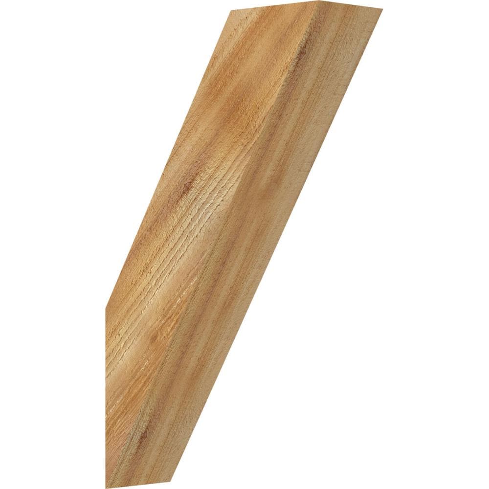 Ekena Millwork BRC04X12X20TRA00RWR 4-in x 12-in x 20-in Western Red Cedar Unfinished Wood Traditional Rough Sawn Knee Brace