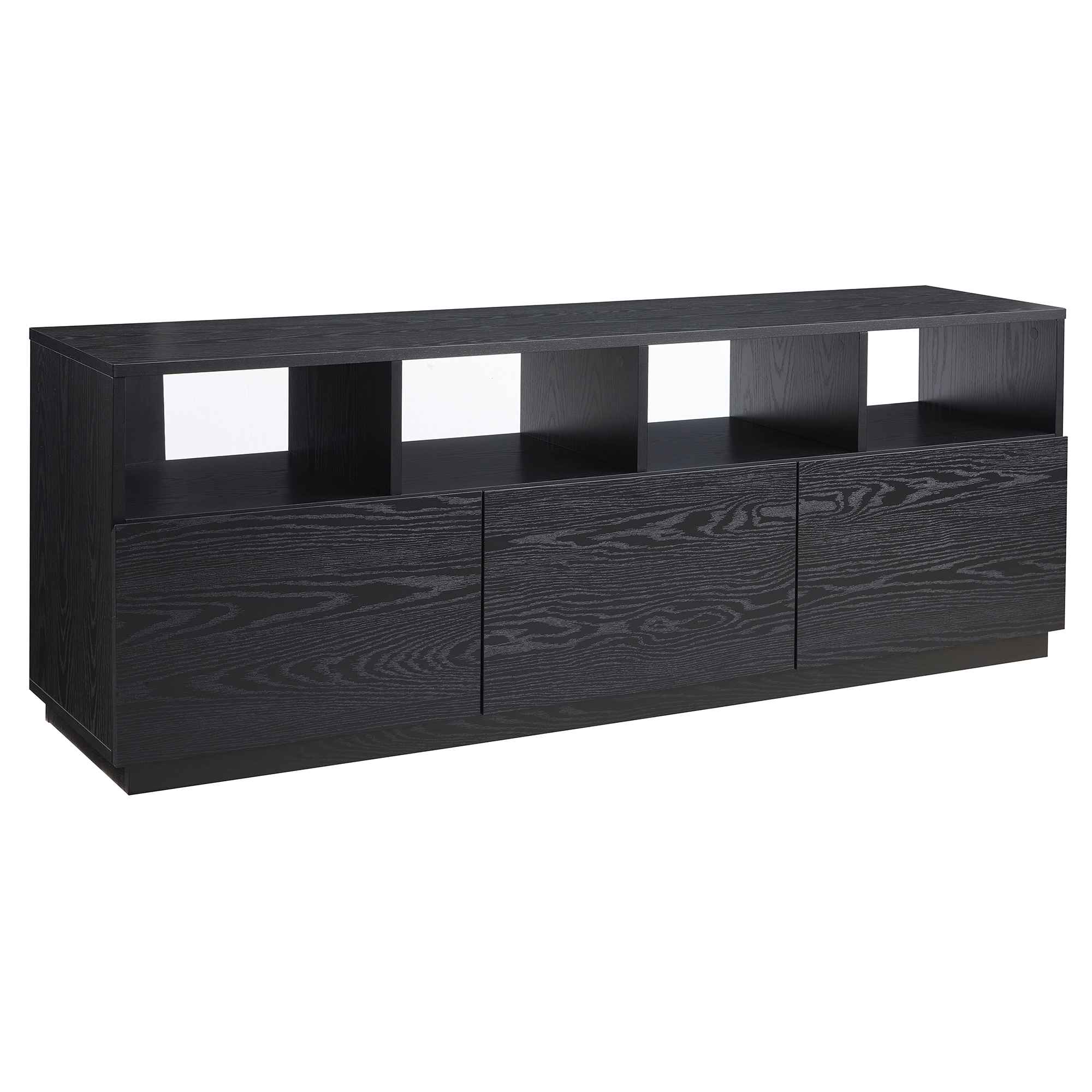 Hailey Home TV1800 Cumberland Transitional Black Grain TV stand ( Accommodates TVs more than 70-in )
