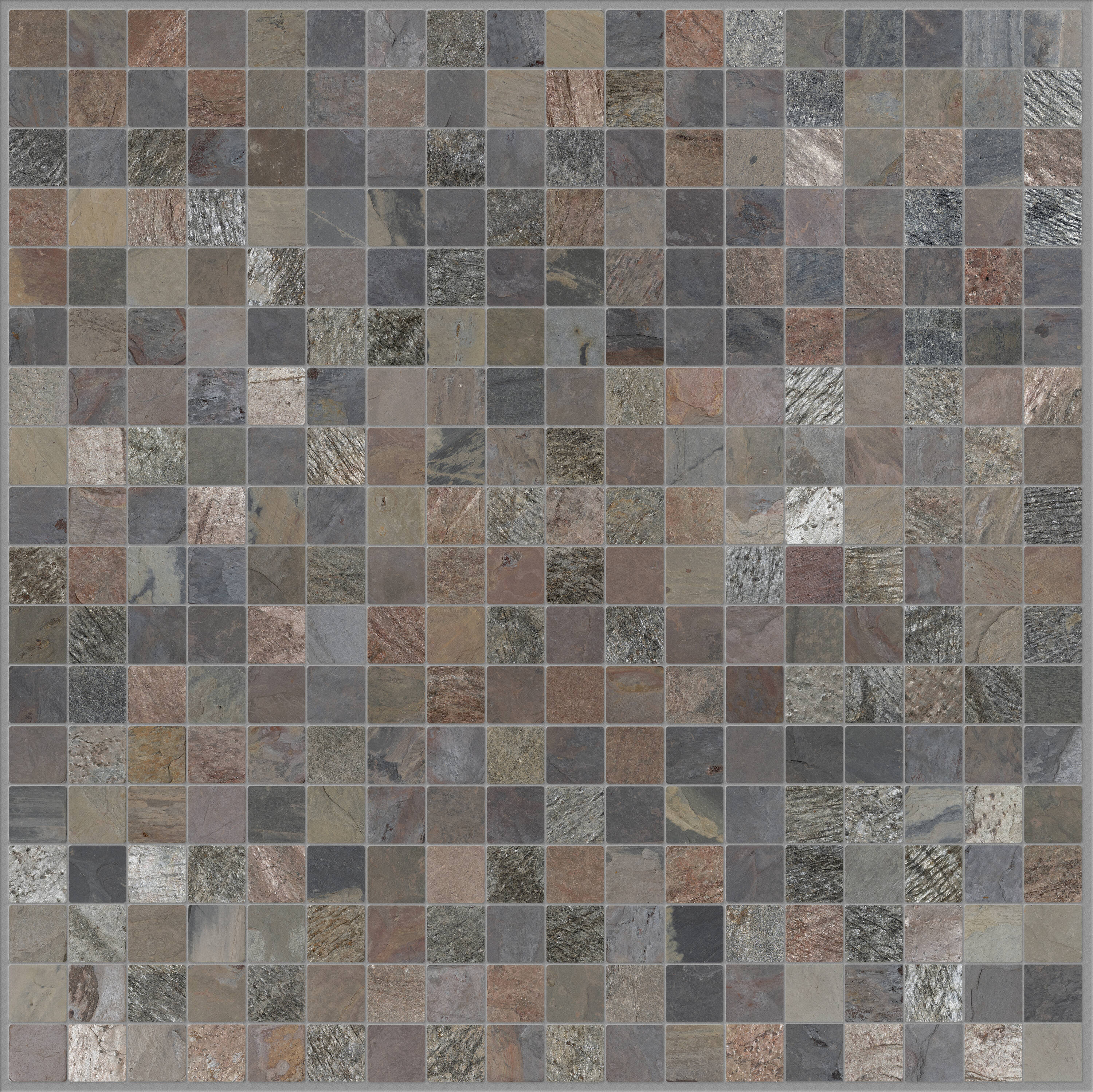 Satori Multi Color Tumbled 12 In X 12 In Natural Stone Slate Uniform Squares Wall Tile 095 Sq