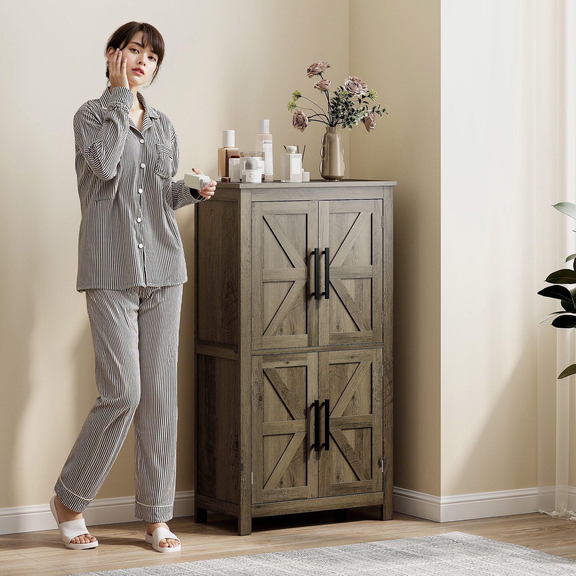 HomCom 834-795V80BN Linen-Cabinets - View #5