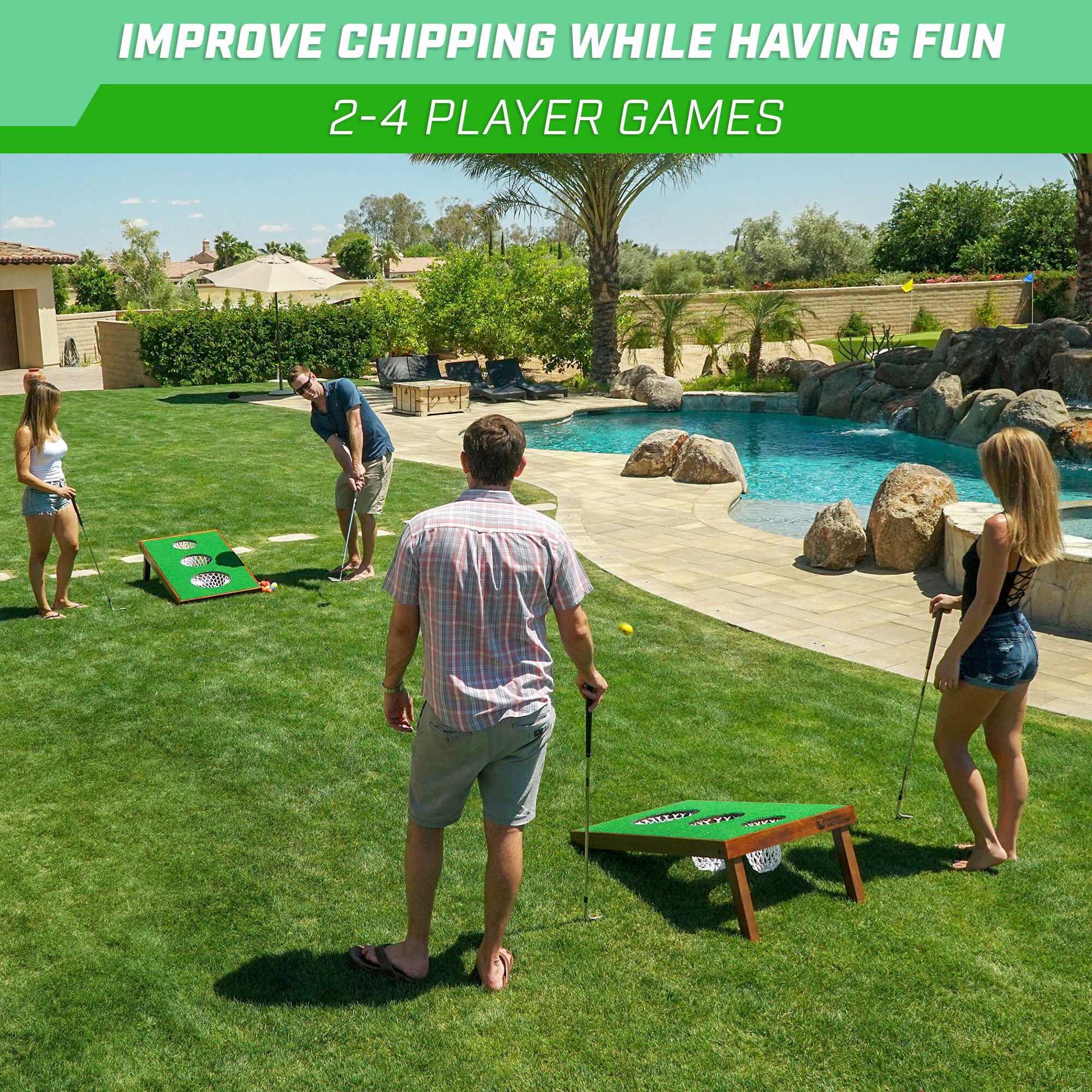 GoSports Golf Simulator - BATTLECHIP: Golf and Cornhole Hybrid Game -  Premium Construction - Tournament Play - Adult Unisex in the Golf Gear &  Accessories department at