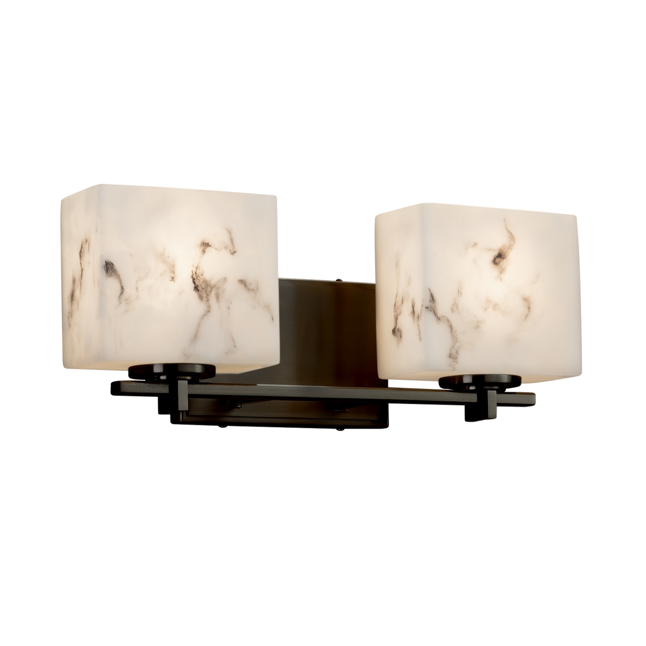 Justice Design Group FAL-8442-55-DBRZ LumenAria 15.5-in 2-Light Dark Bronze Transitional Vanity Light
