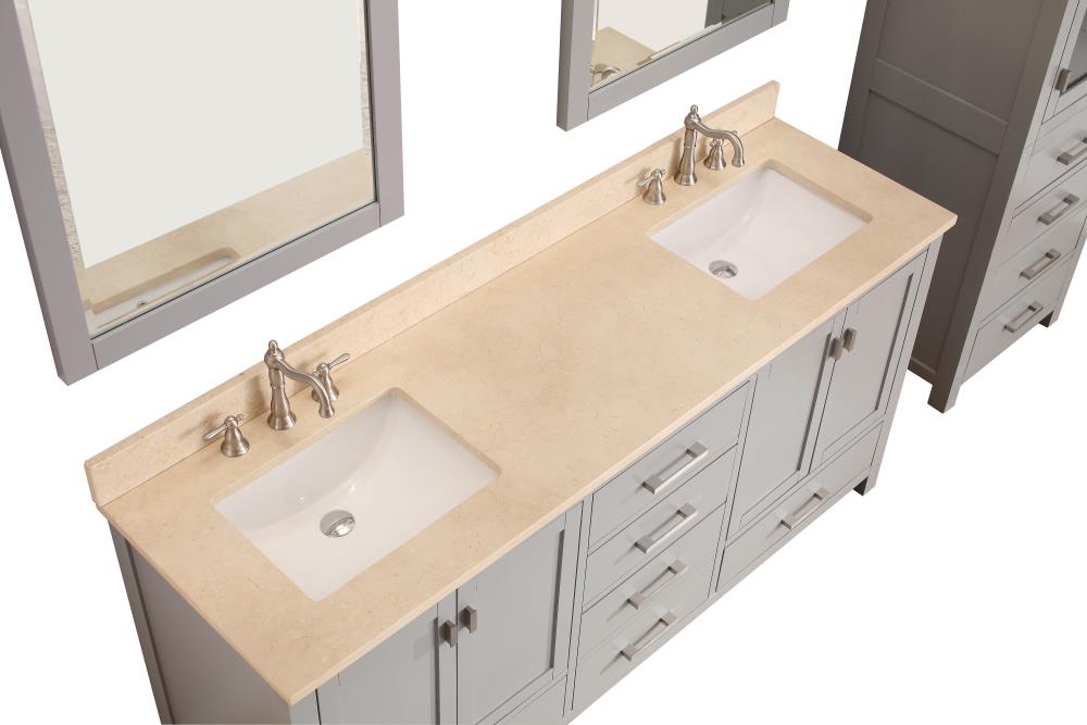 Avanity Modero 73-in Chilled Gray Undermount Double Sink Bathroom ...