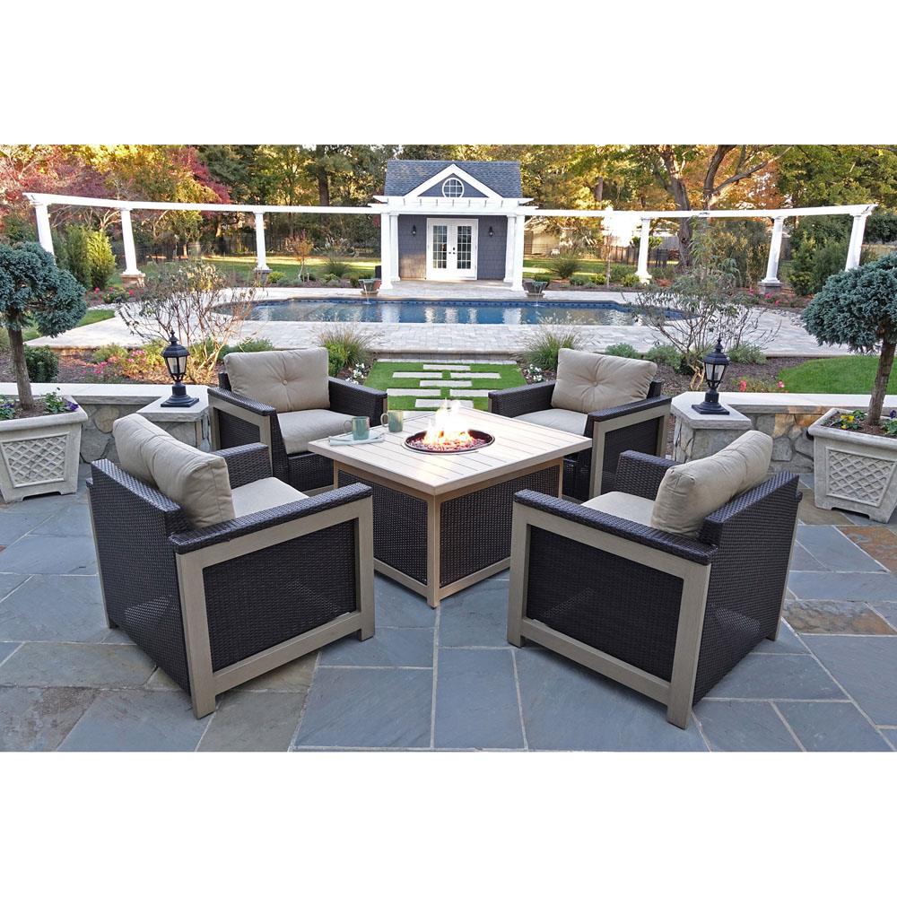 Hanover MNT5PCFPST-TAN Patio-Conversation-Sets - View #4