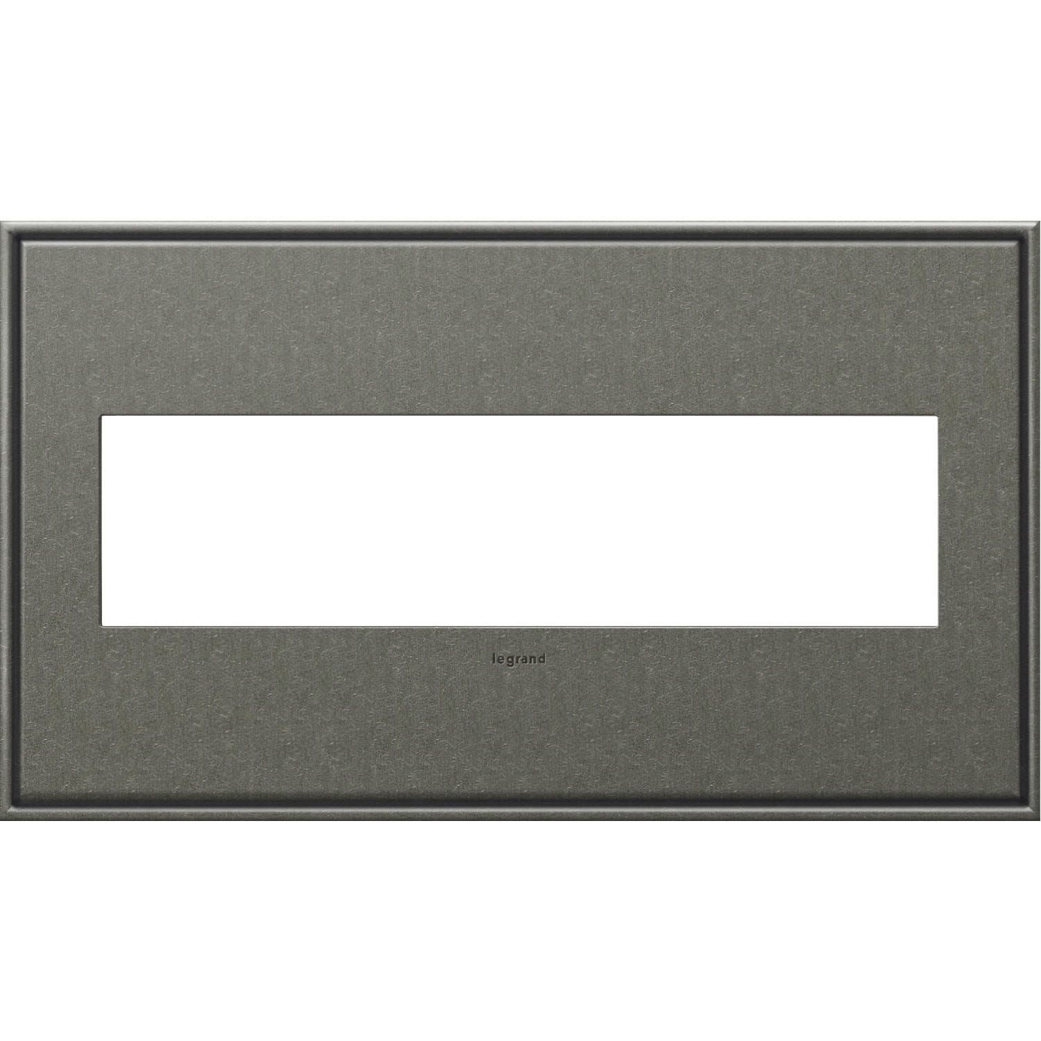 Legrand Adorne 4-Gang Specialty Size Brushed Pewter Indoor Screwless ...