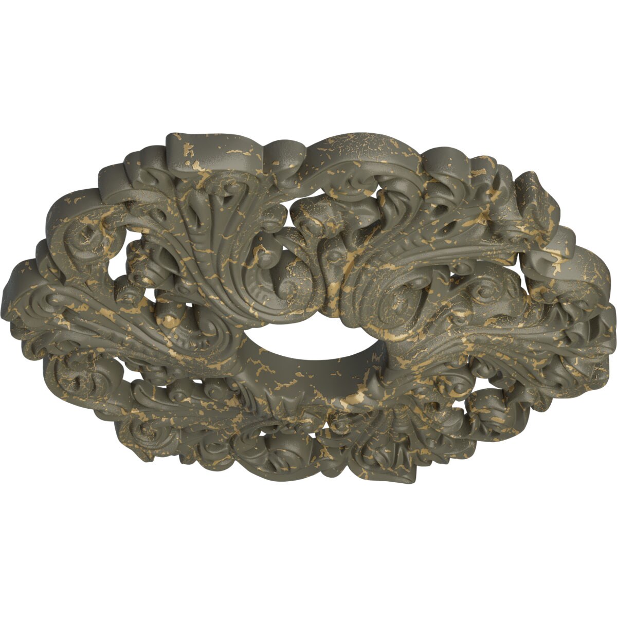 Ekena Millwork CM19ORWHC Ceiling-Medallions - View #2