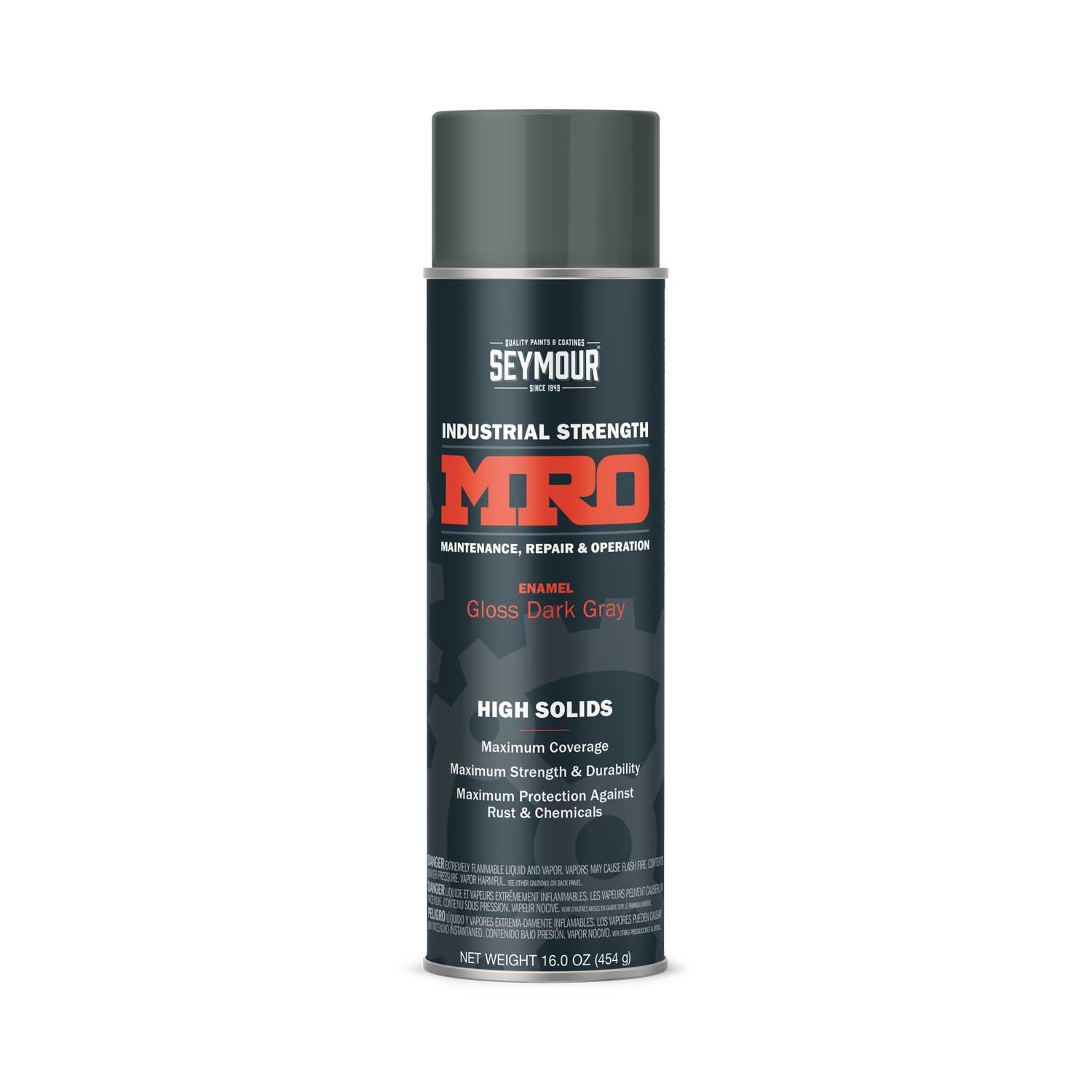 SEYMOUR 0006201417 6 -Pack High-gloss Dark Gloss Gray Enamel High Heat Spray paint and primer in one ( NET WT. 16-oz )