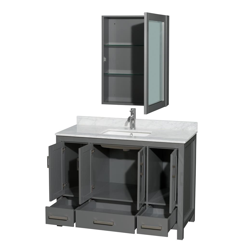 Wyndham Collection WCS141448SKGCMUNSMED Bath-Vanity-Combo - View #2