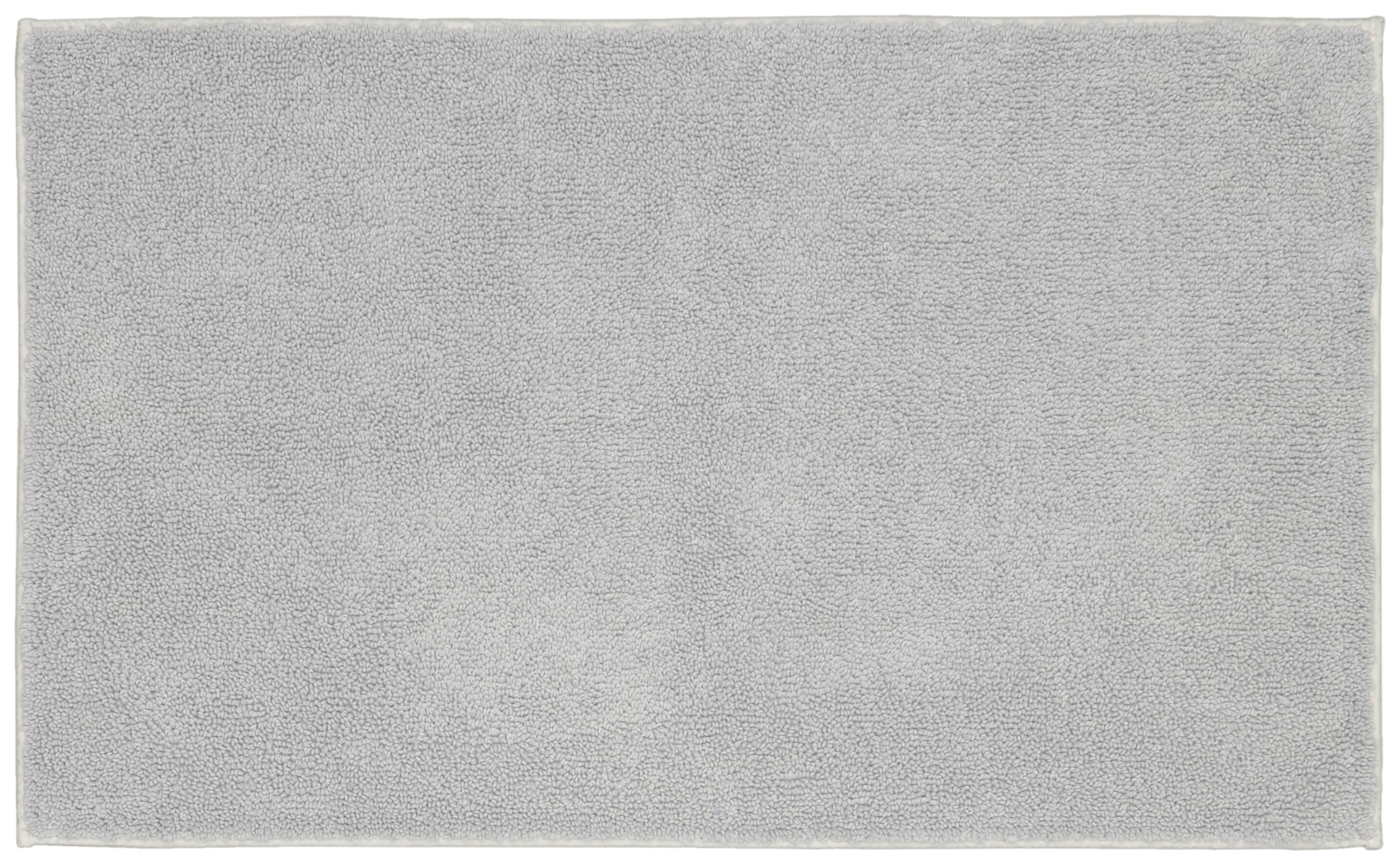 Garland Rug BA050W024040I7 Queen Cotton 24-in x 40-in Platinum Gray Cotton Bath rug