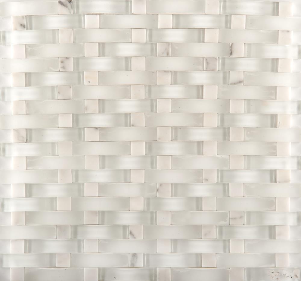 Emser W80LUCEAN1213MWB Lucente 10-Pack Andrea 12-in x 13-in Stone and Glass Border Tile (10.204-sq. ft/ Box Only)