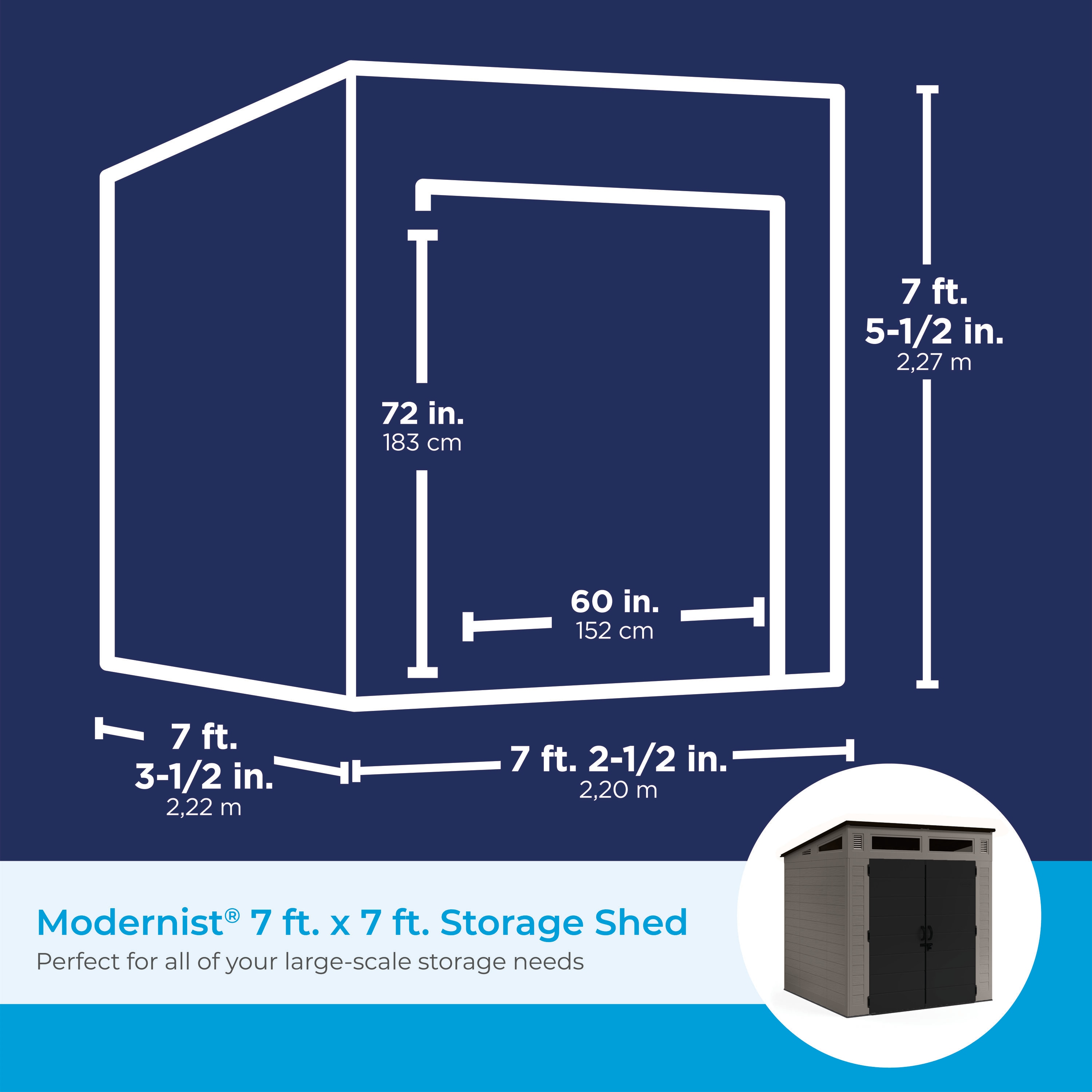 Suncast BMS7782D Vinyl-Resin-Storage-Buildings - View #12